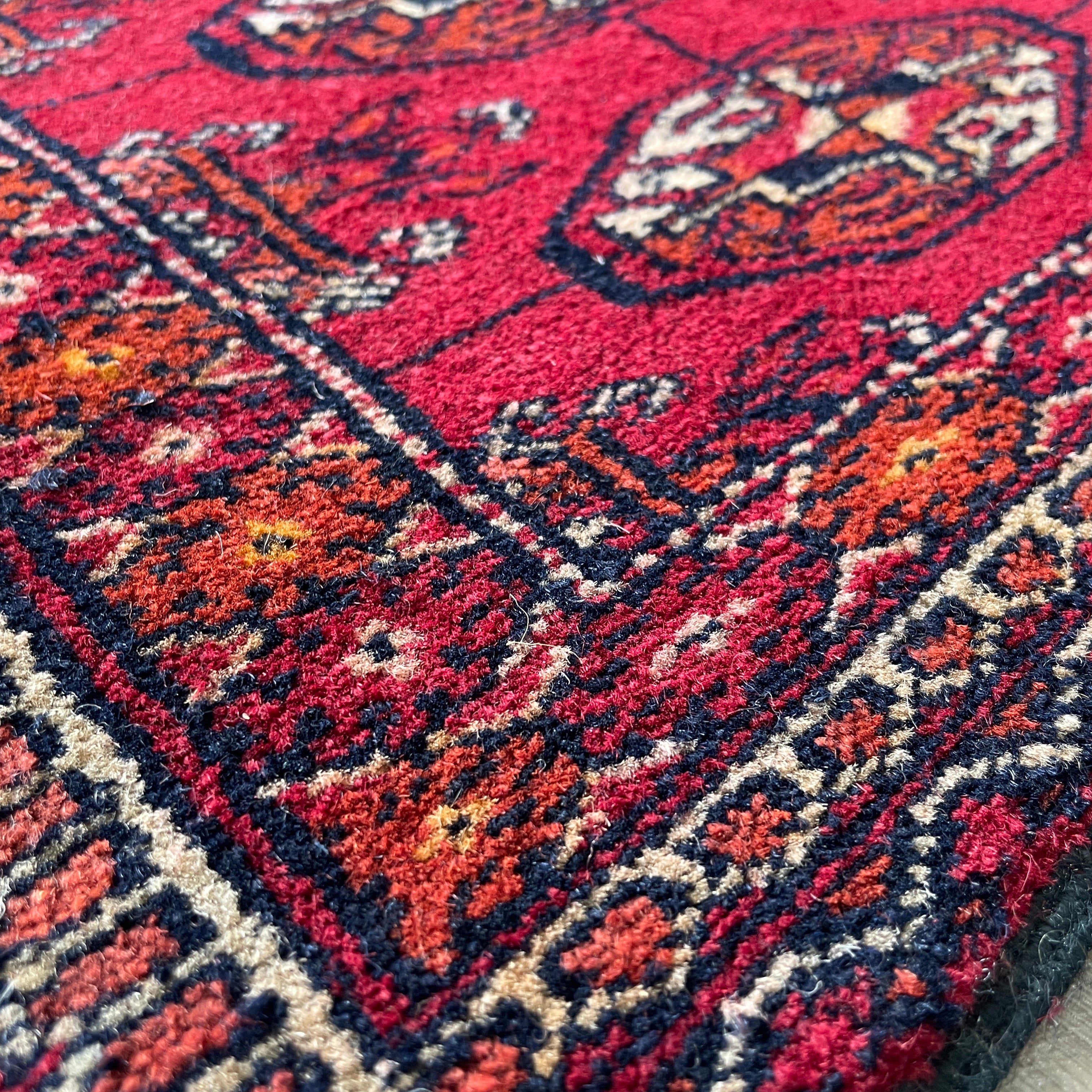 Old Turkmen Bokhara Small Rug c. 1970