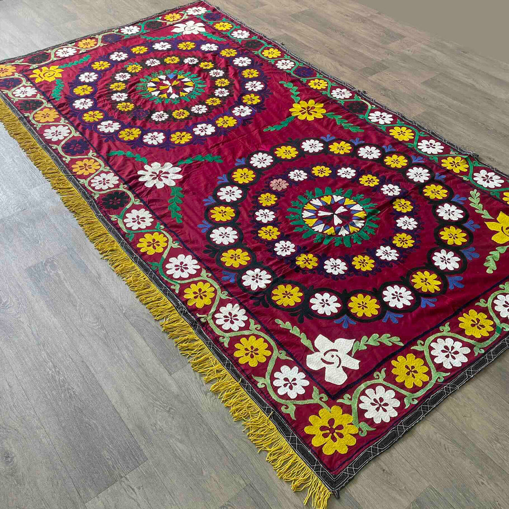 Uzbek Suzani Bed Throw