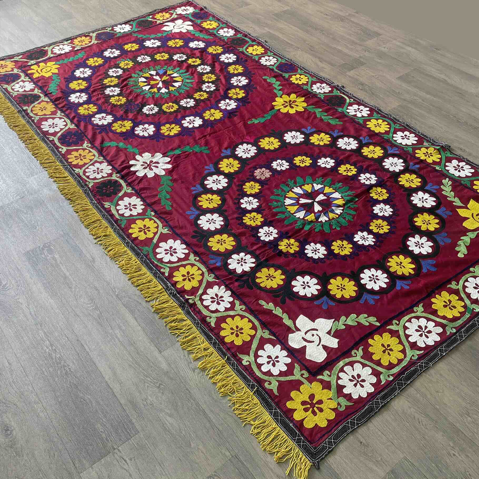 Uzbek Suzani Bed Throw