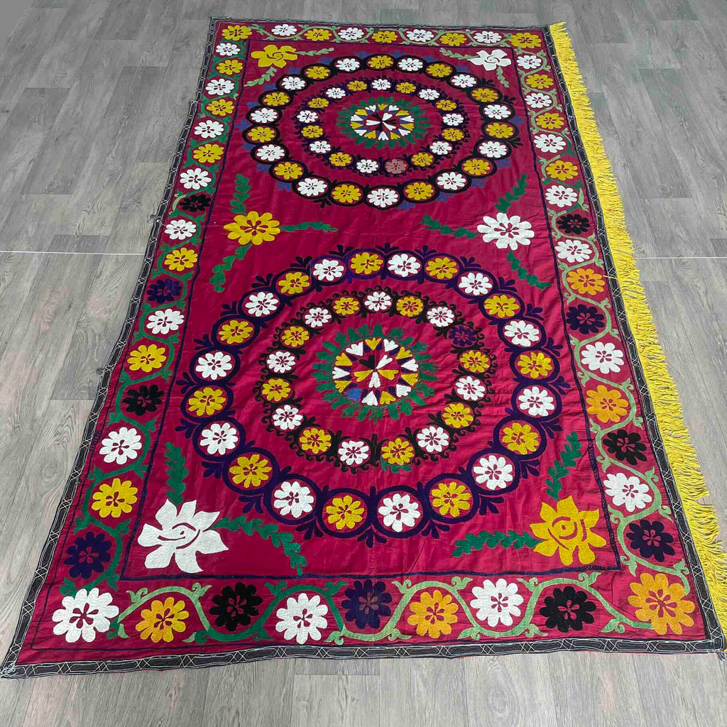 Uzbek Suzani Bed Throw