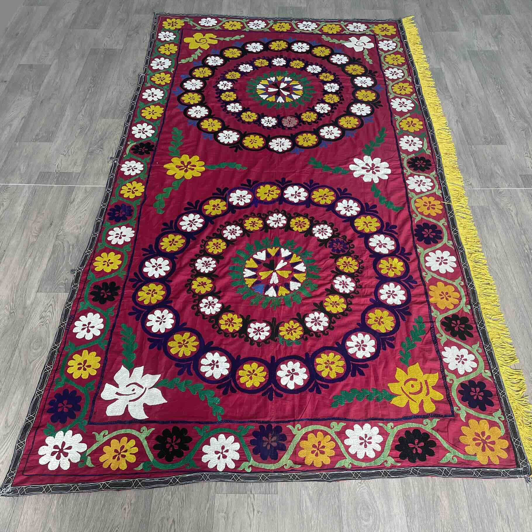 Uzbek Suzani Bed Throw