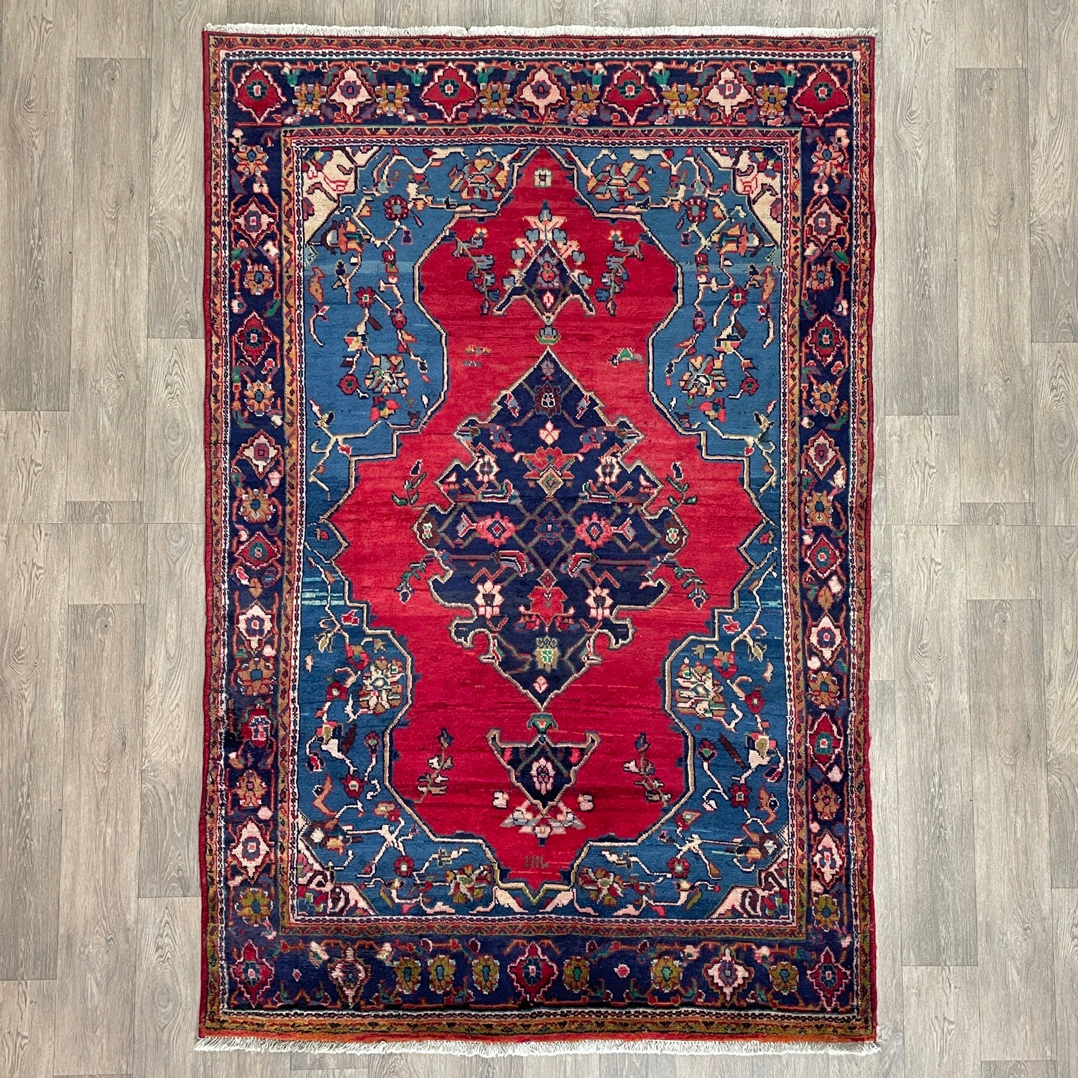 228 x 150 cm | Persian Hamadan Rug (Old 1970)