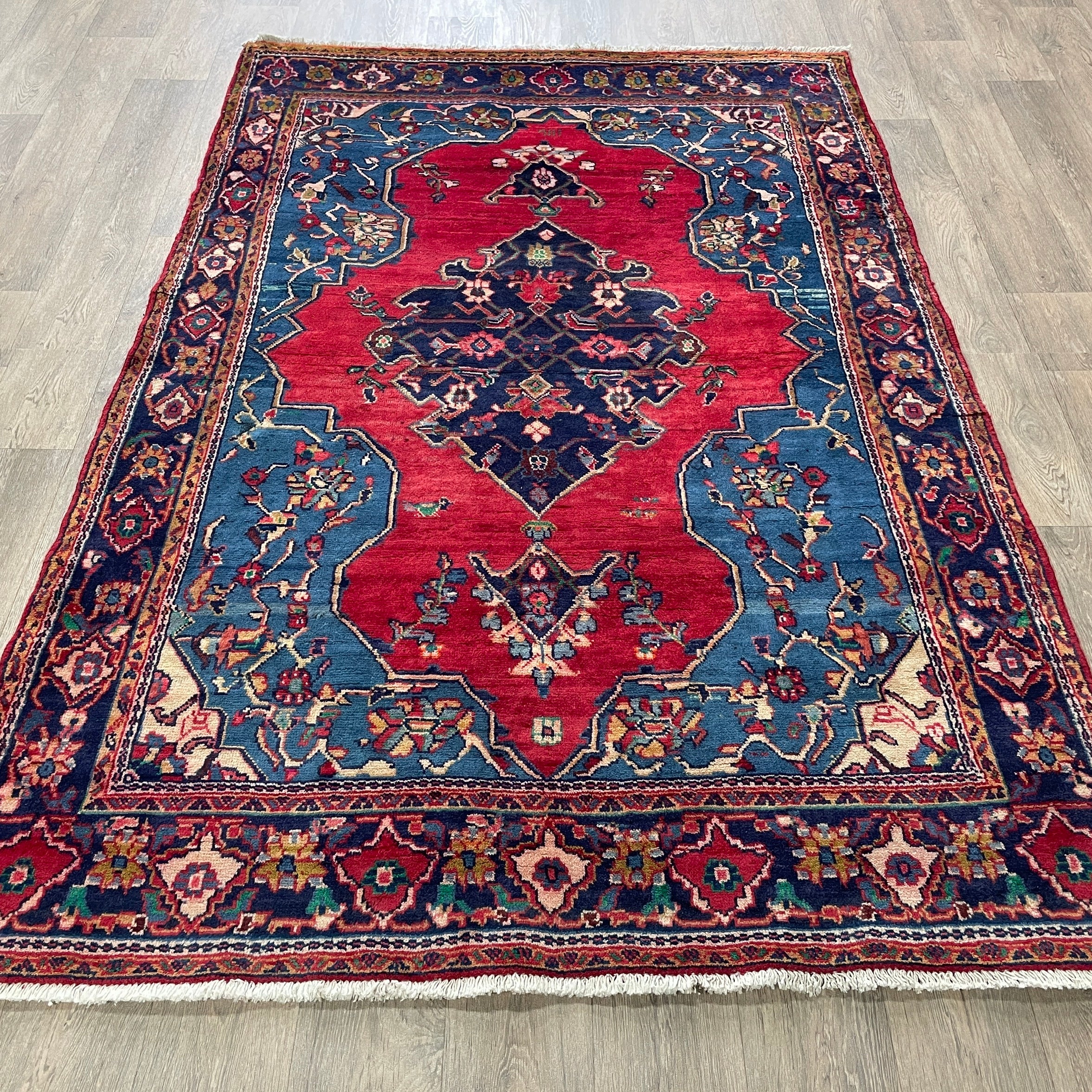 228 x 150 cm | Persian Hamadan Rug (Old 1970)