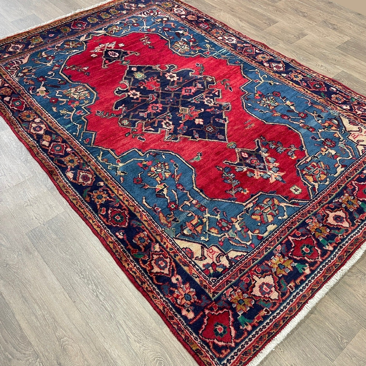 228 x 150 cm | Persian Hamadan Rug (Old 1970)