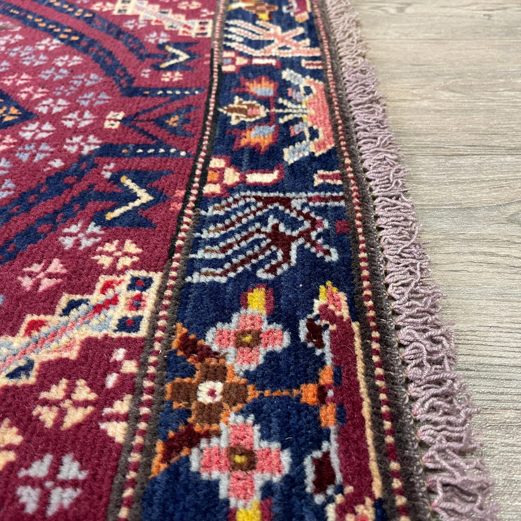 139 x 84 cm | Afghan Herati Baluch Rug (Old 1980)