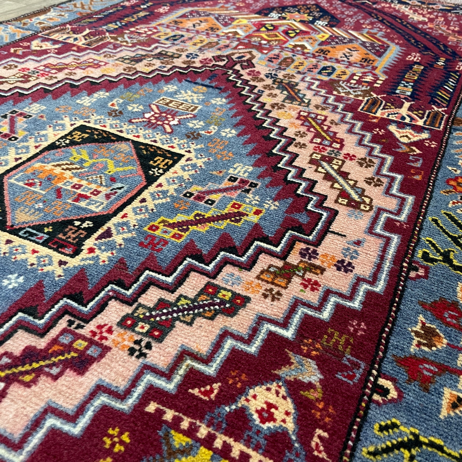 139 x 84 cm | Afghan Herati Baluch Rug (Old 1980)