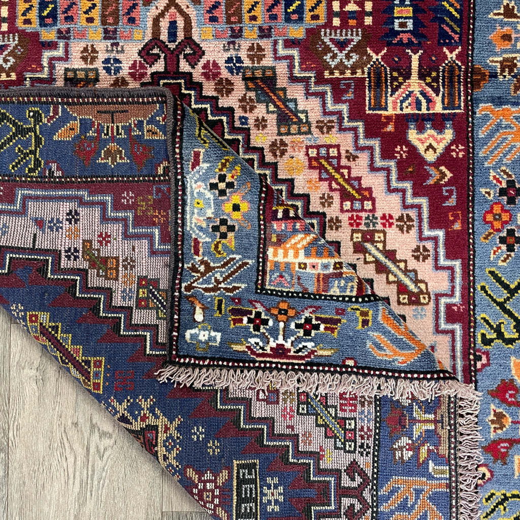 139 x 84 cm | Afghan Herati Baluch Rug (Old 1980)