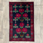 146 x 90 cm | Afghan Herati Baluch Rug (Old 1980)
