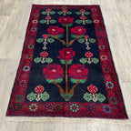 146 x 90 cm | Afghan Herati Baluch Rug (Old 1980)