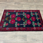 146 x 90 cm | Afghan Herati Baluch Rug (Old 1980)