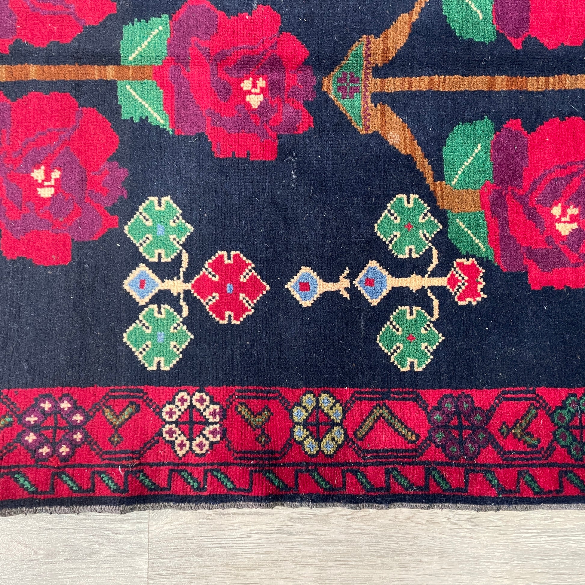 146 x 90 cm | Afghan Herati Baluch Rug (Old 1980)