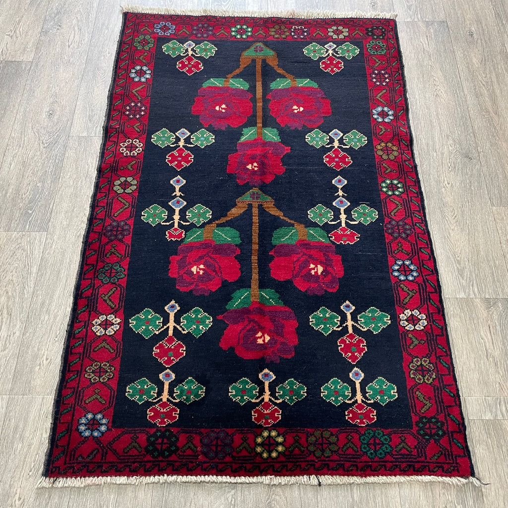 146 x 90 cm | Afghan Herati Baluch Rug (Old 1980)
