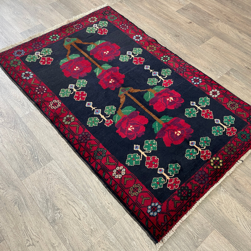 146 x 90 cm | Afghan Herati Baluch Rug (Old 1980)