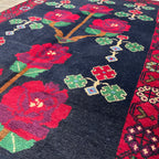 146 x 90 cm | Afghan Herati Baluch Rug (Old 1980)