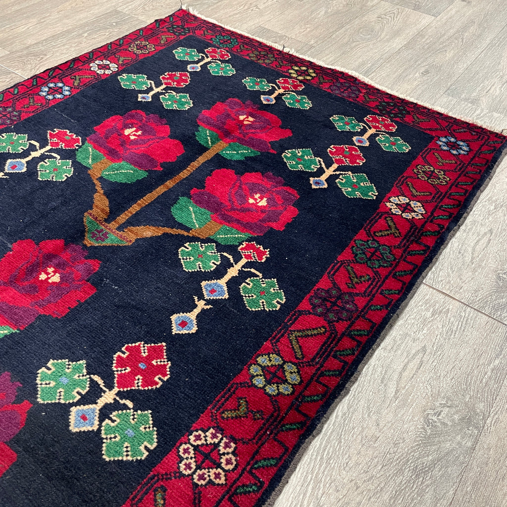146 x 90 cm | Afghan Herati Baluch Rug (Old 1980)