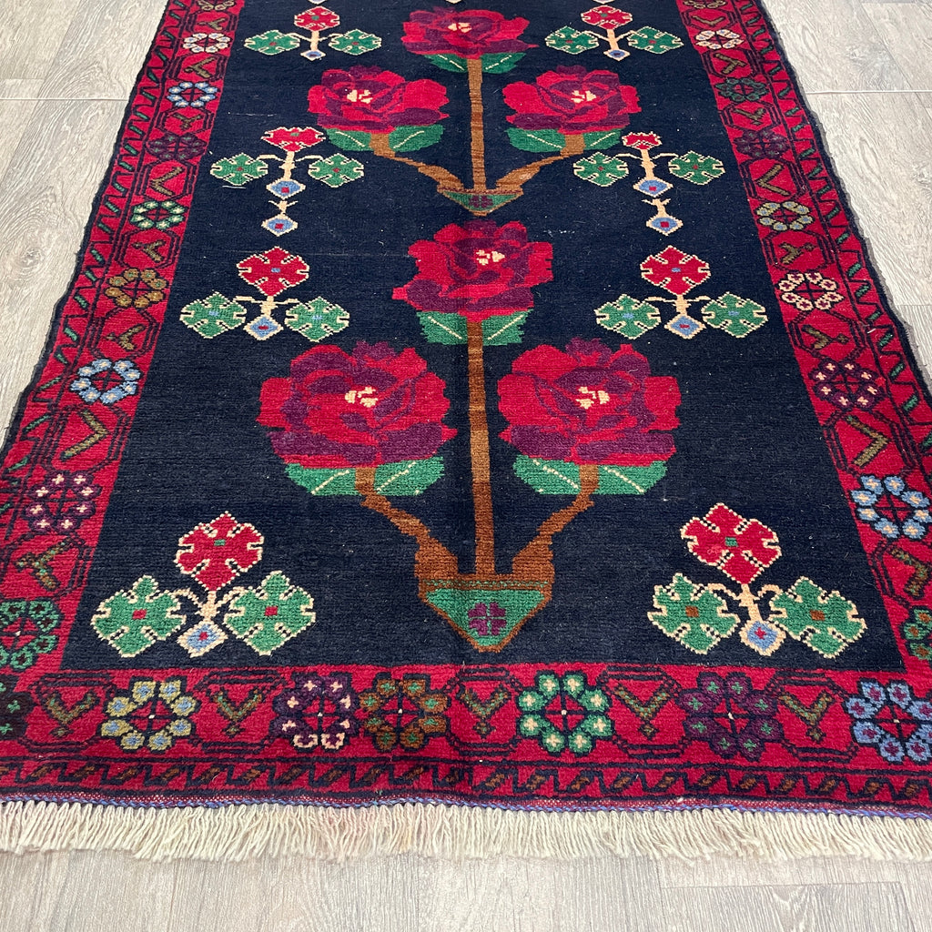 146 x 90 cm | Afghan Herati Baluch Rug (Old 1980)