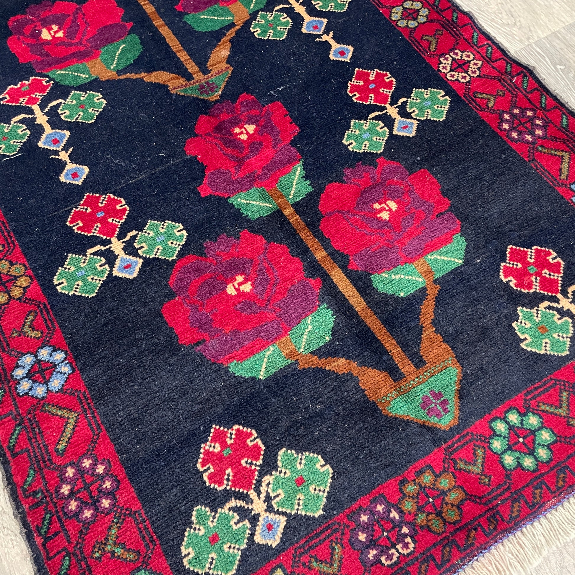 146 x 90 cm | Afghan Herati Baluch Rug (Old 1980)