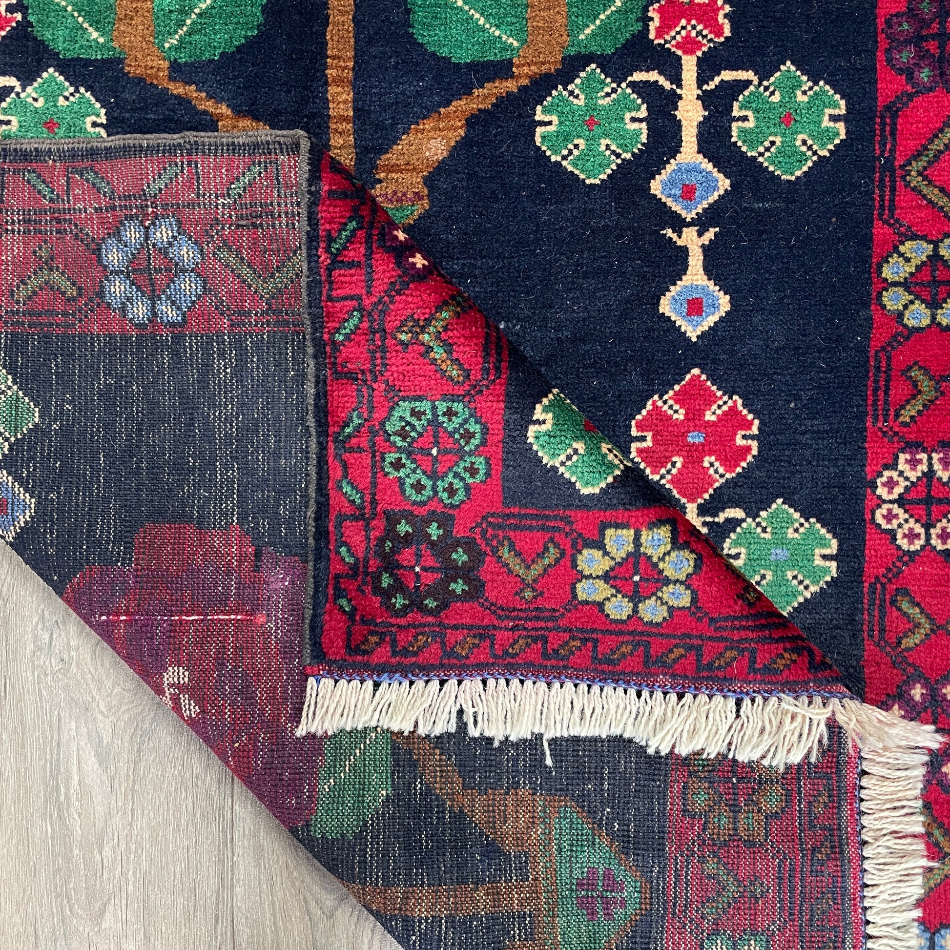 146 x 90 cm | Afghan Herati Baluch Rug (Old 1980)