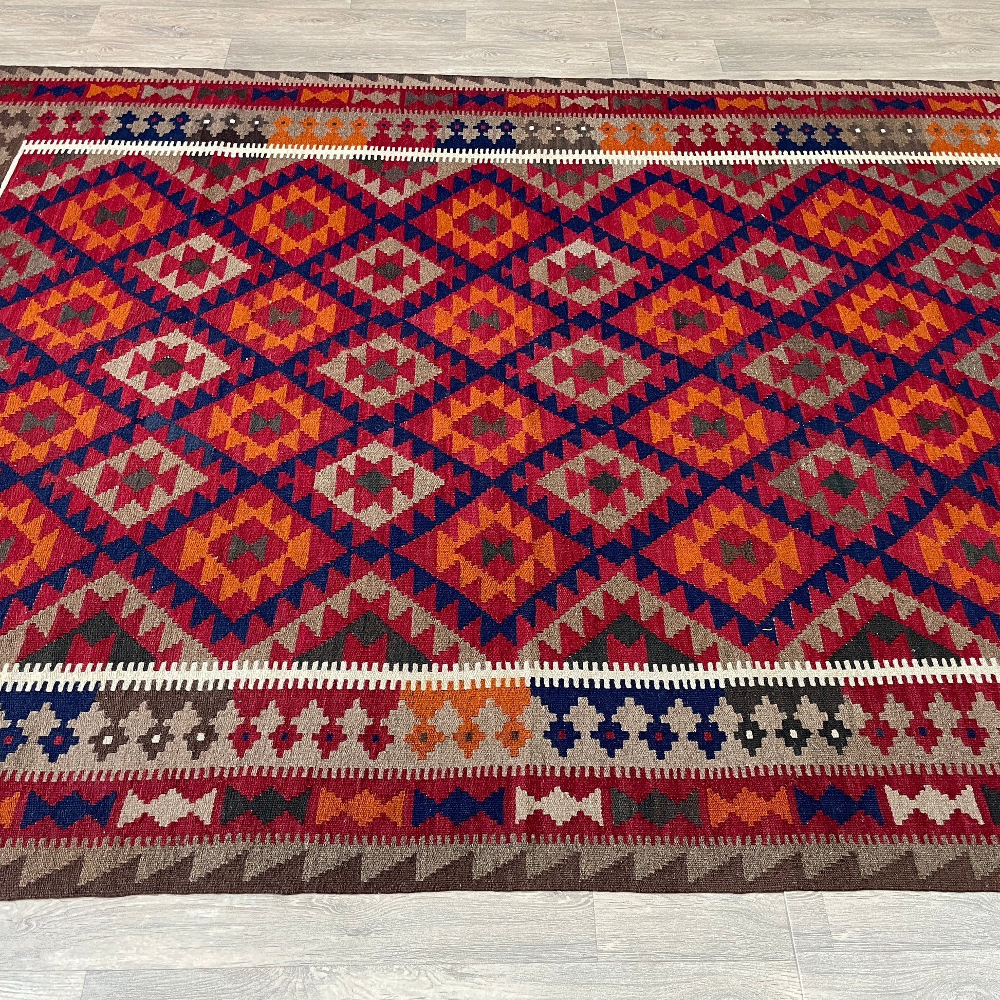 303 x 205 cm | Afghan Maimana Kilim Large Rug