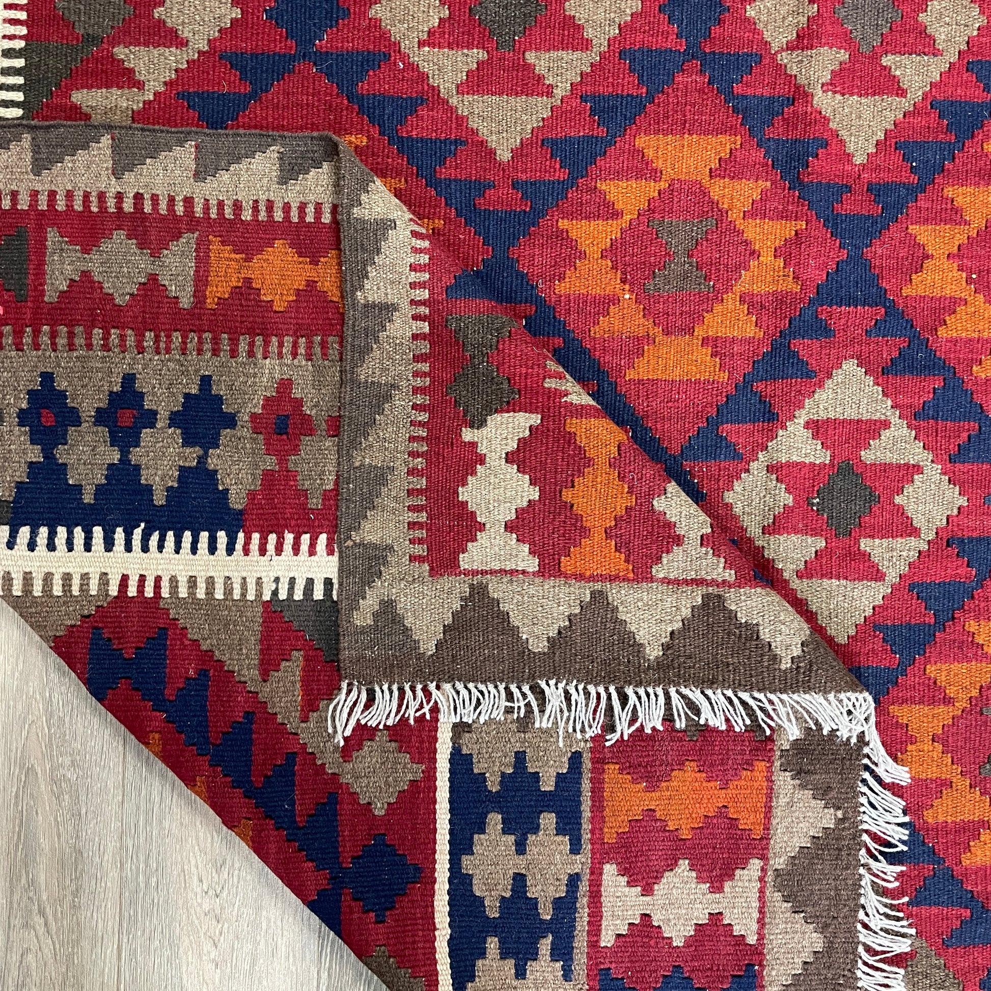 303 x 205 cm | Afghan Maimana Kilim Large Rug