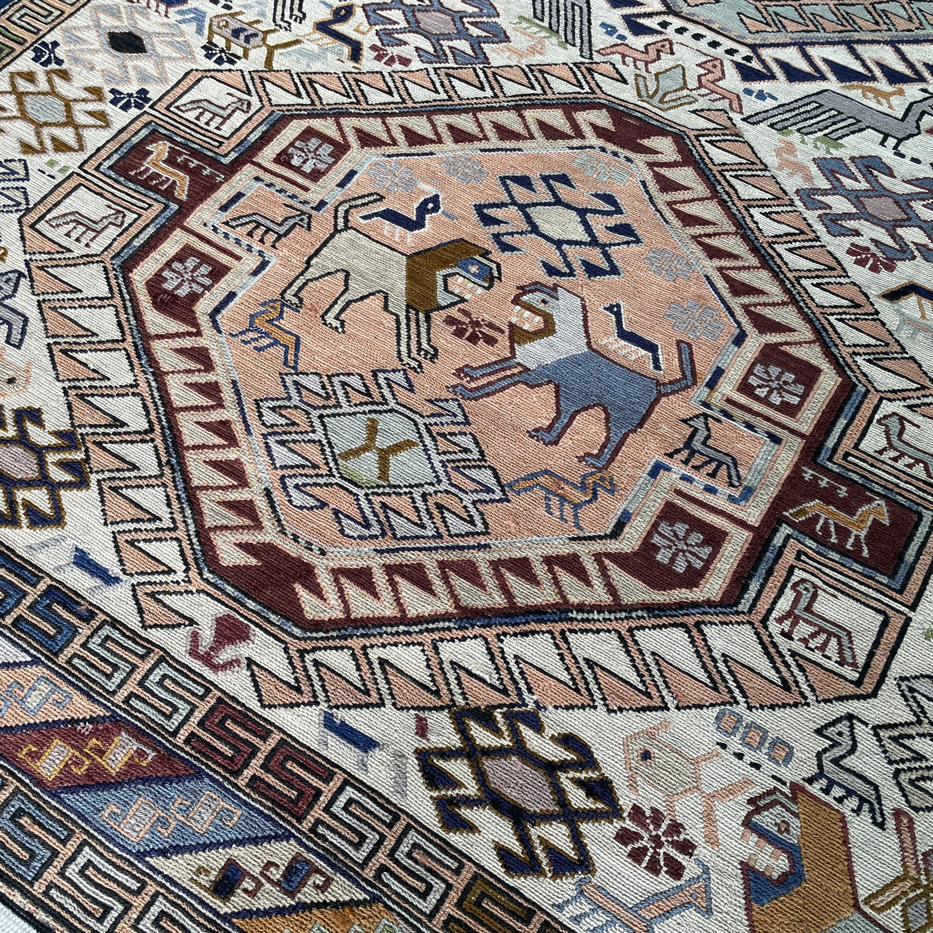 Fine Persian Soumak Kilim Rug (Silk)