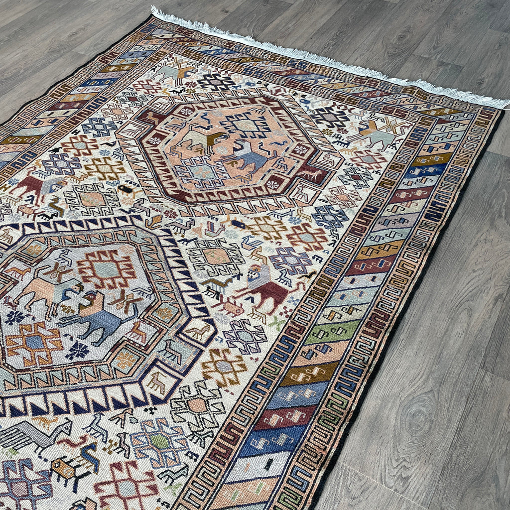Fine Persian Soumak Kilim Rug (Silk)