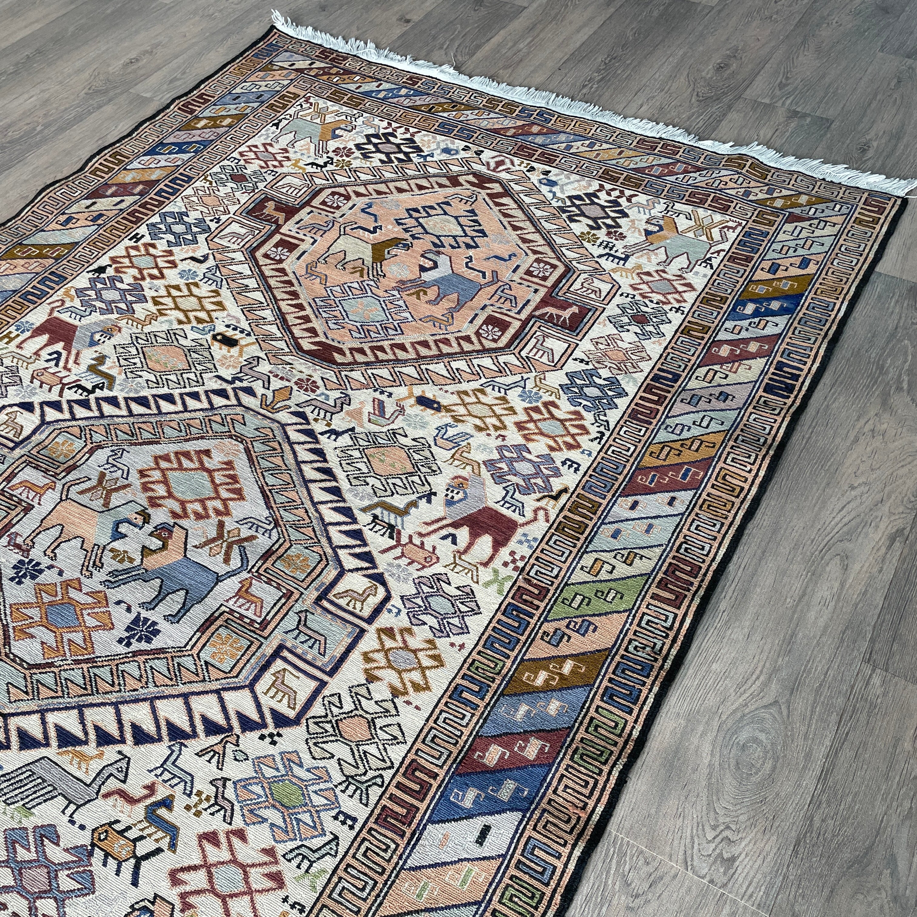 Fine Persian Soumak Kilim Rug (Silk)