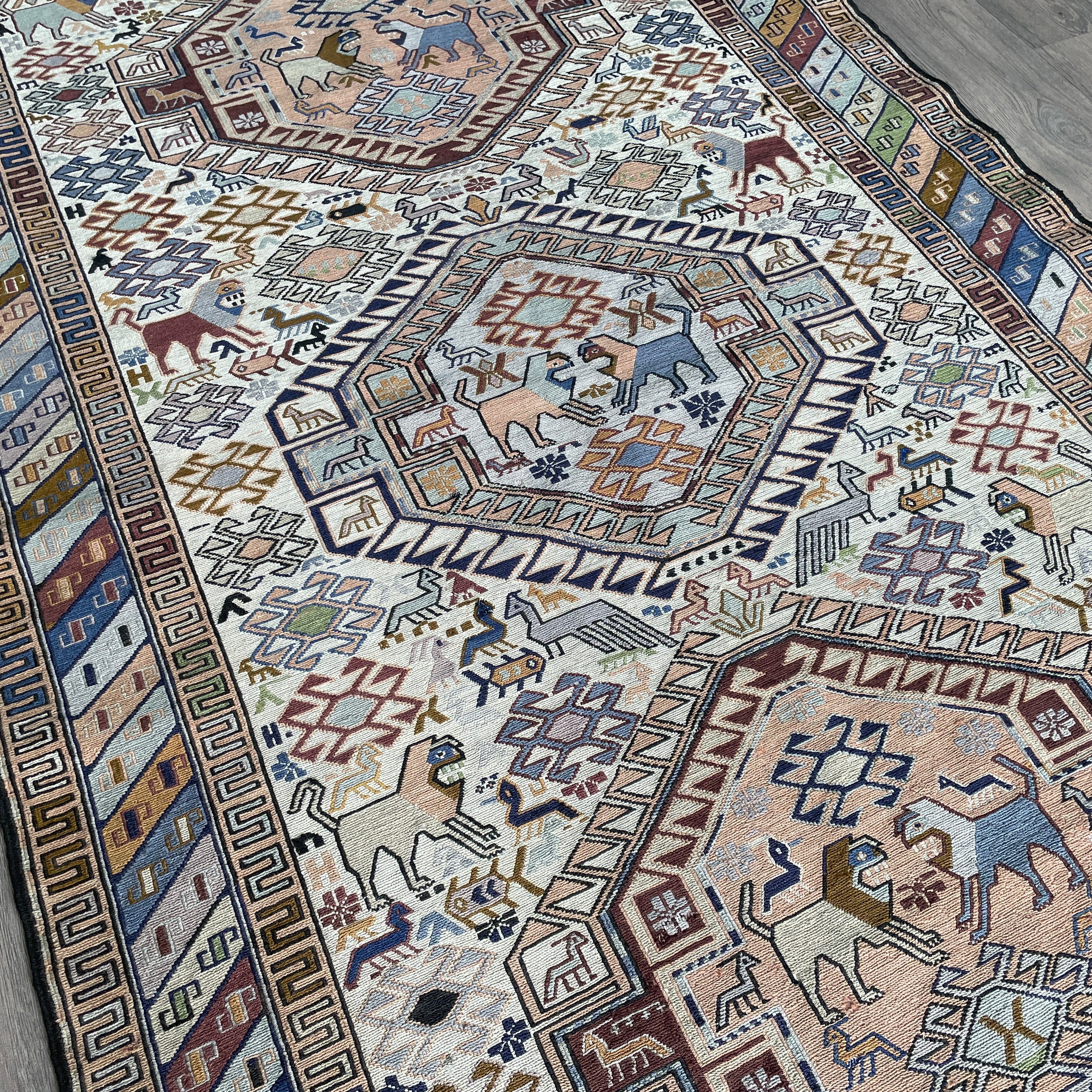 Fine Persian Soumak Kilim Rug (Silk)