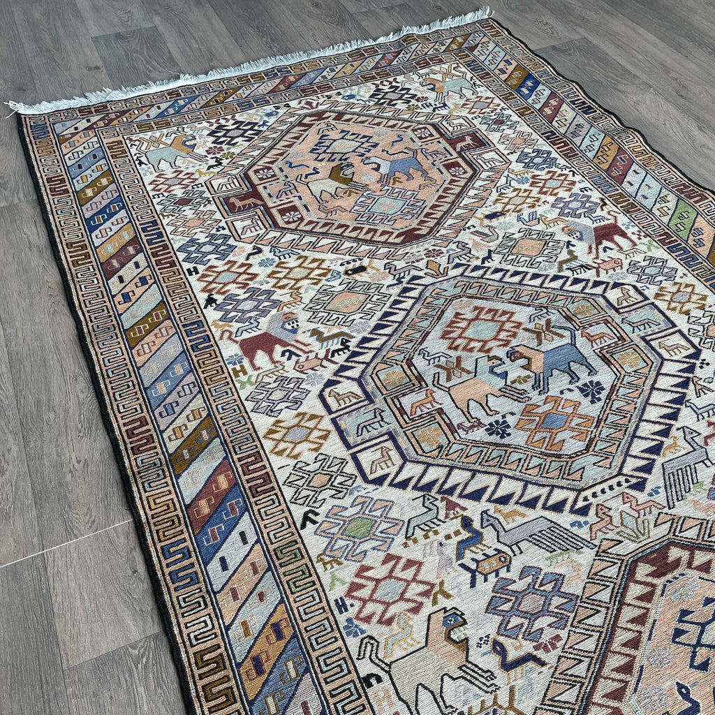 Fine Persian Soumak Kilim Rug (Silk)