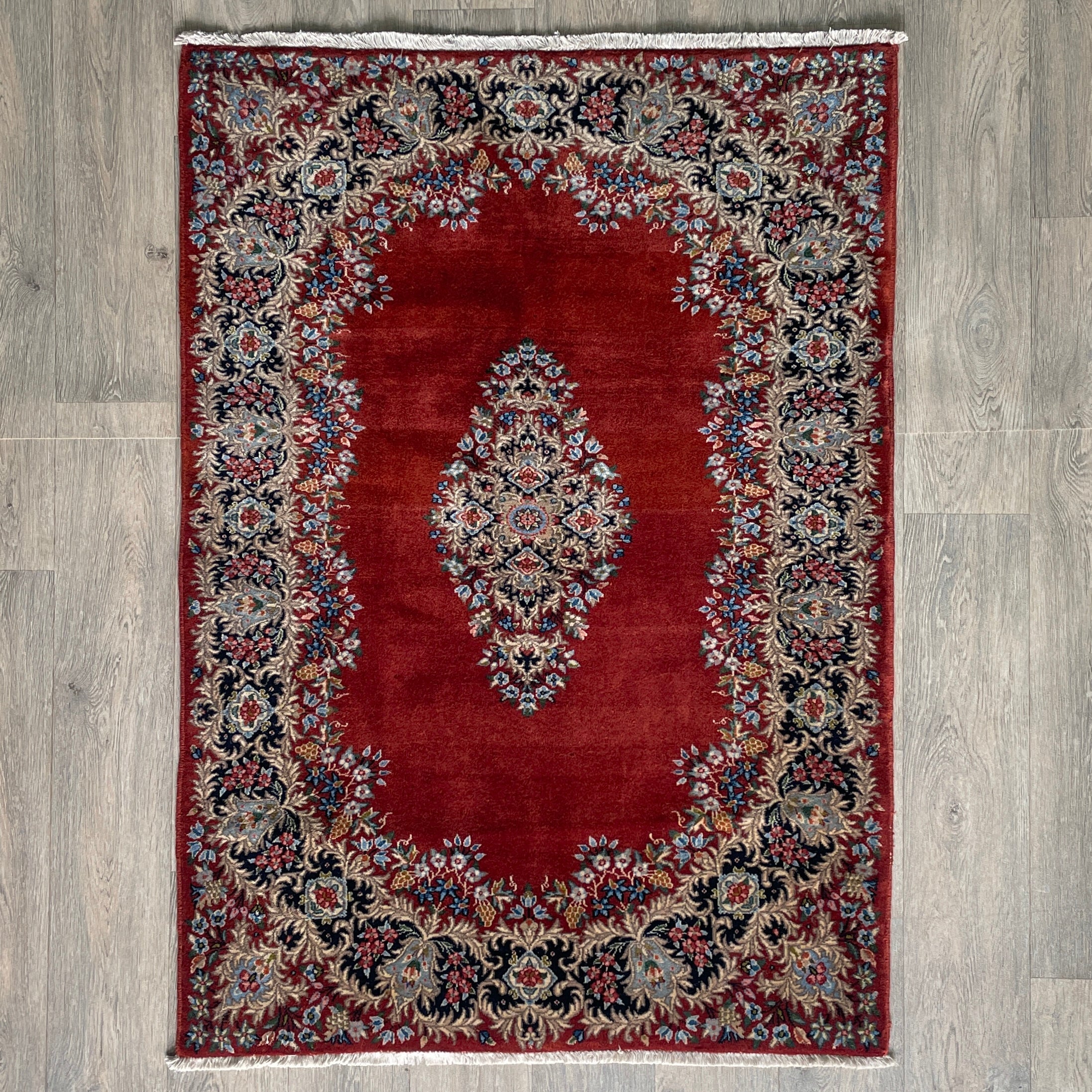Old Persian Kerman Rug c. 1980
