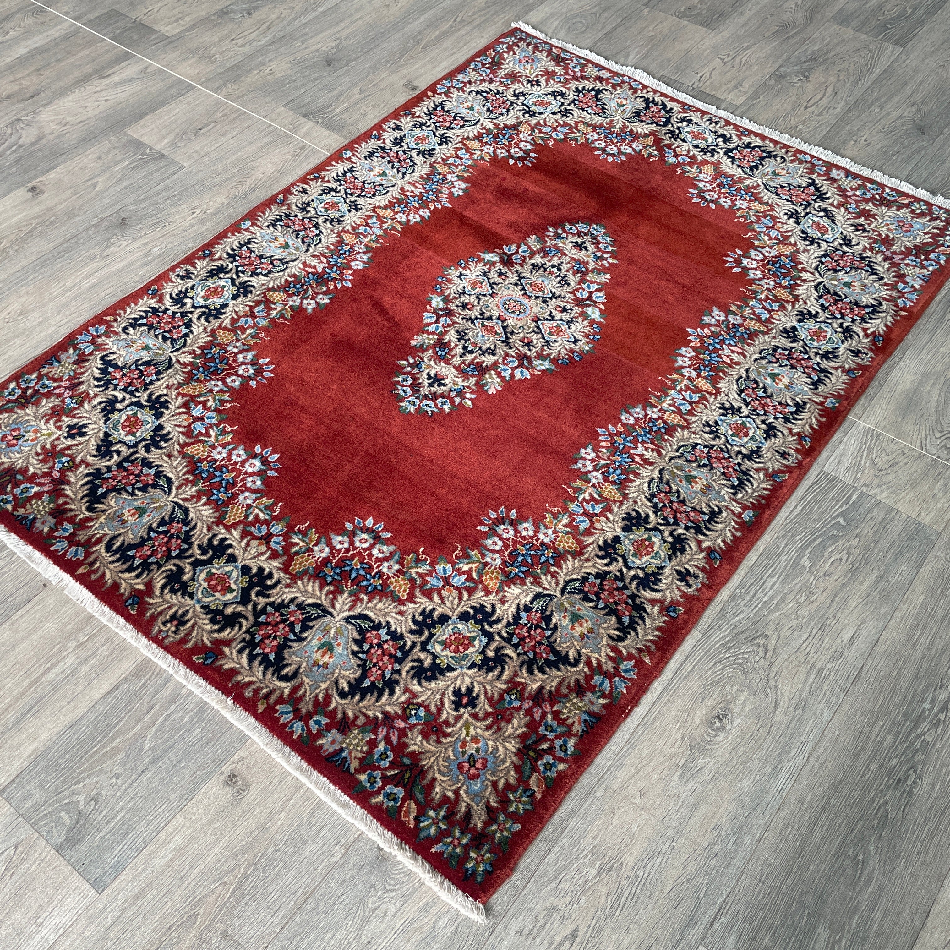 Old Persian Kerman Rug c. 1980