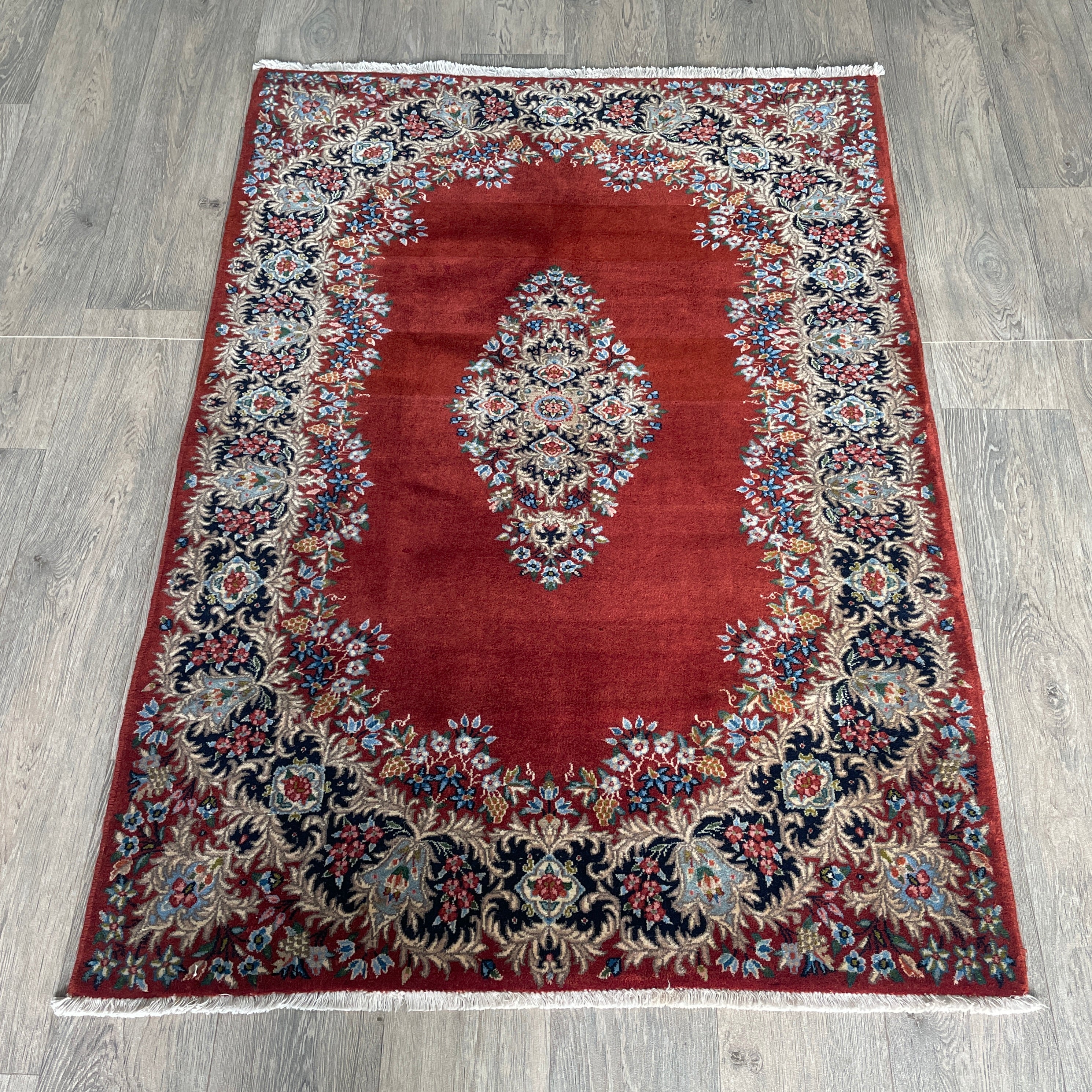 Old Persian Kerman Rug c. 1980