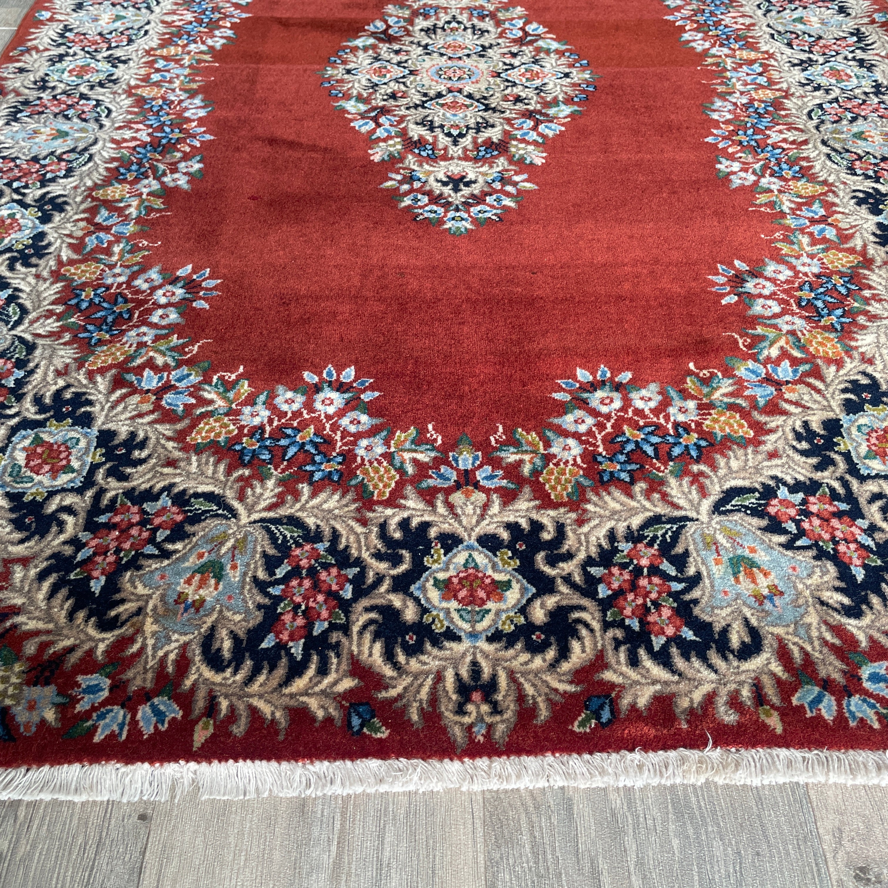 Old Persian Kerman Rug c. 1980