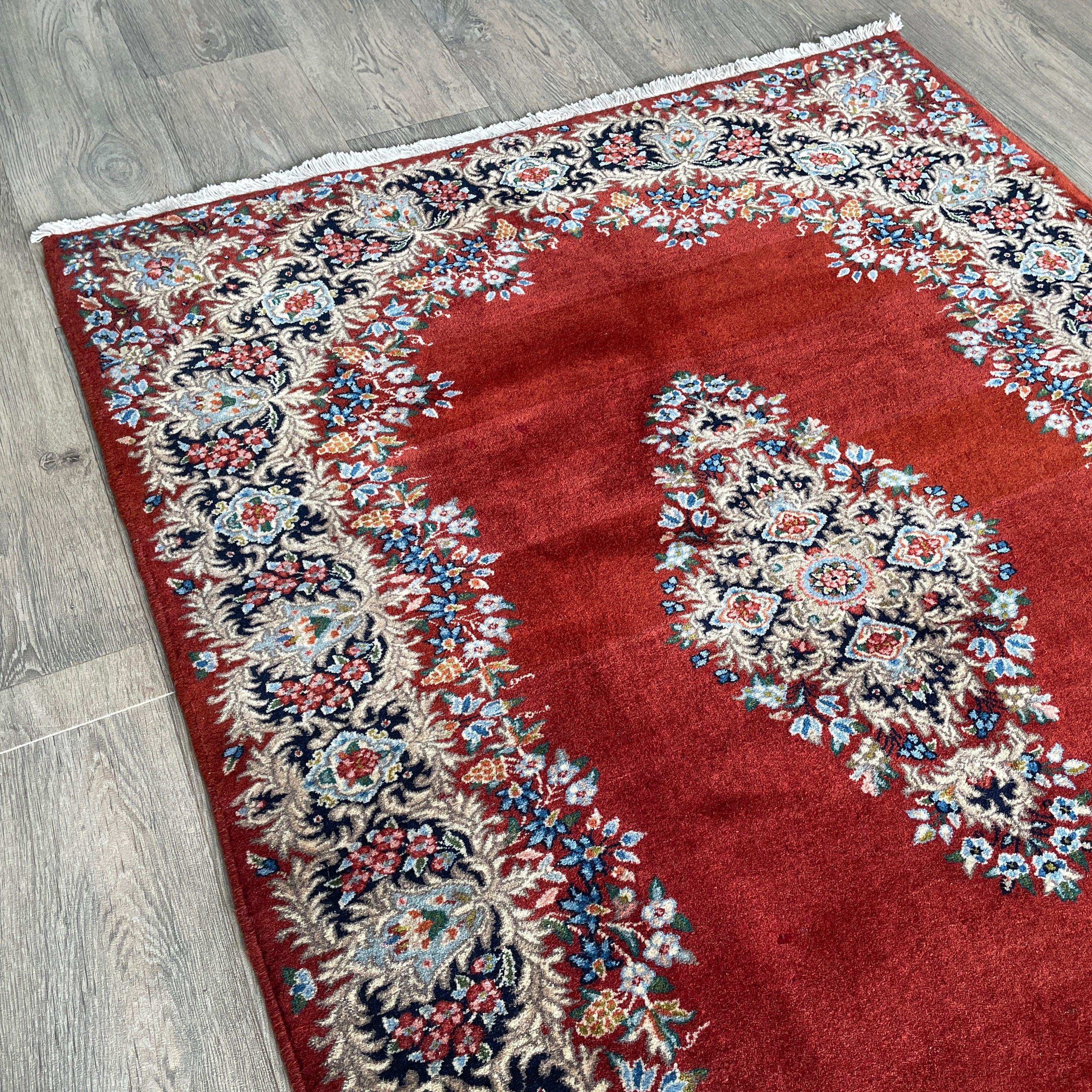 Old Persian Kerman Rug c. 1980