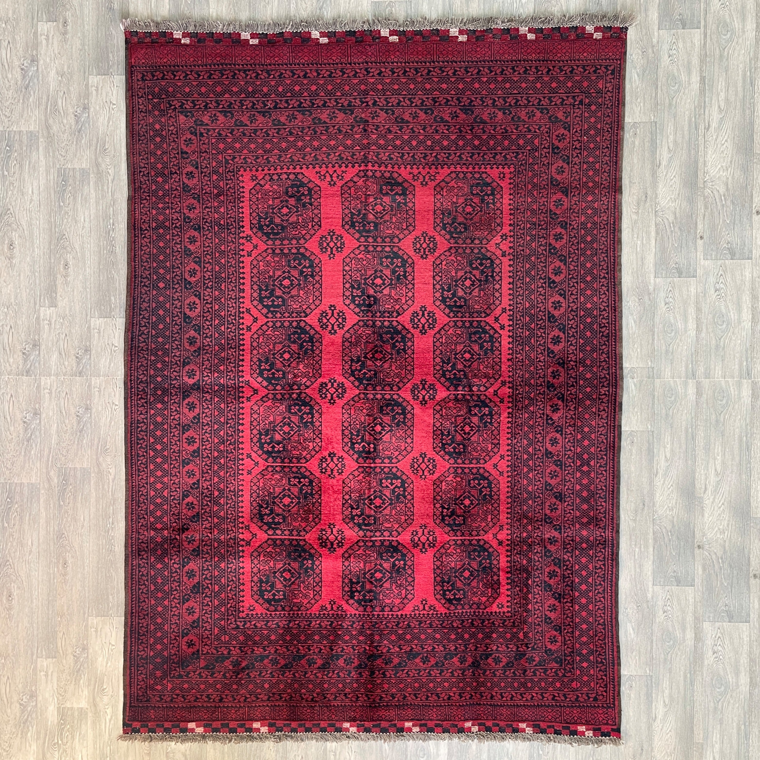 Old Afghan Aqcha Rug c. 1970