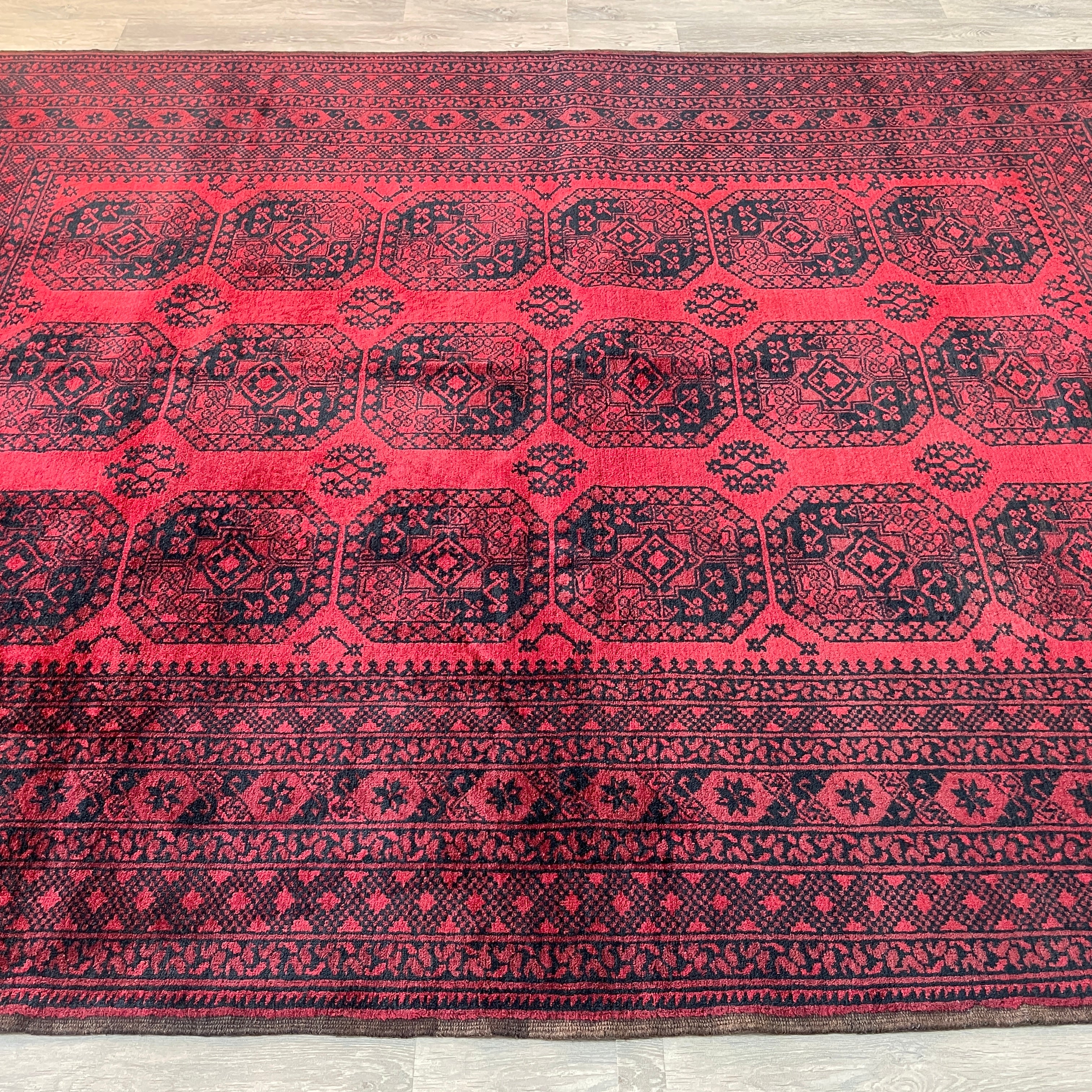 Old Afghan Aqcha Rug c. 1970