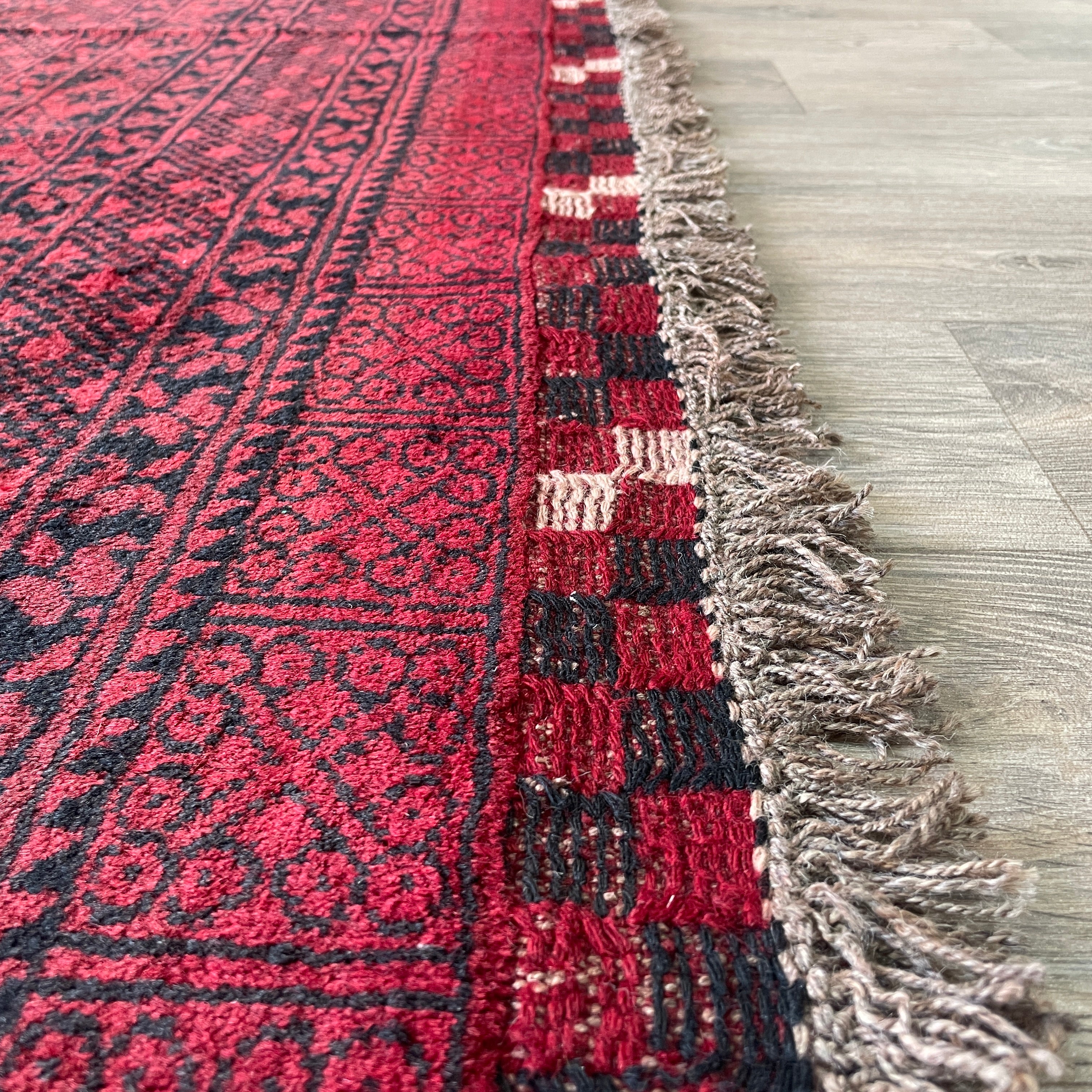 Old Afghan Aqcha Rug c. 1970