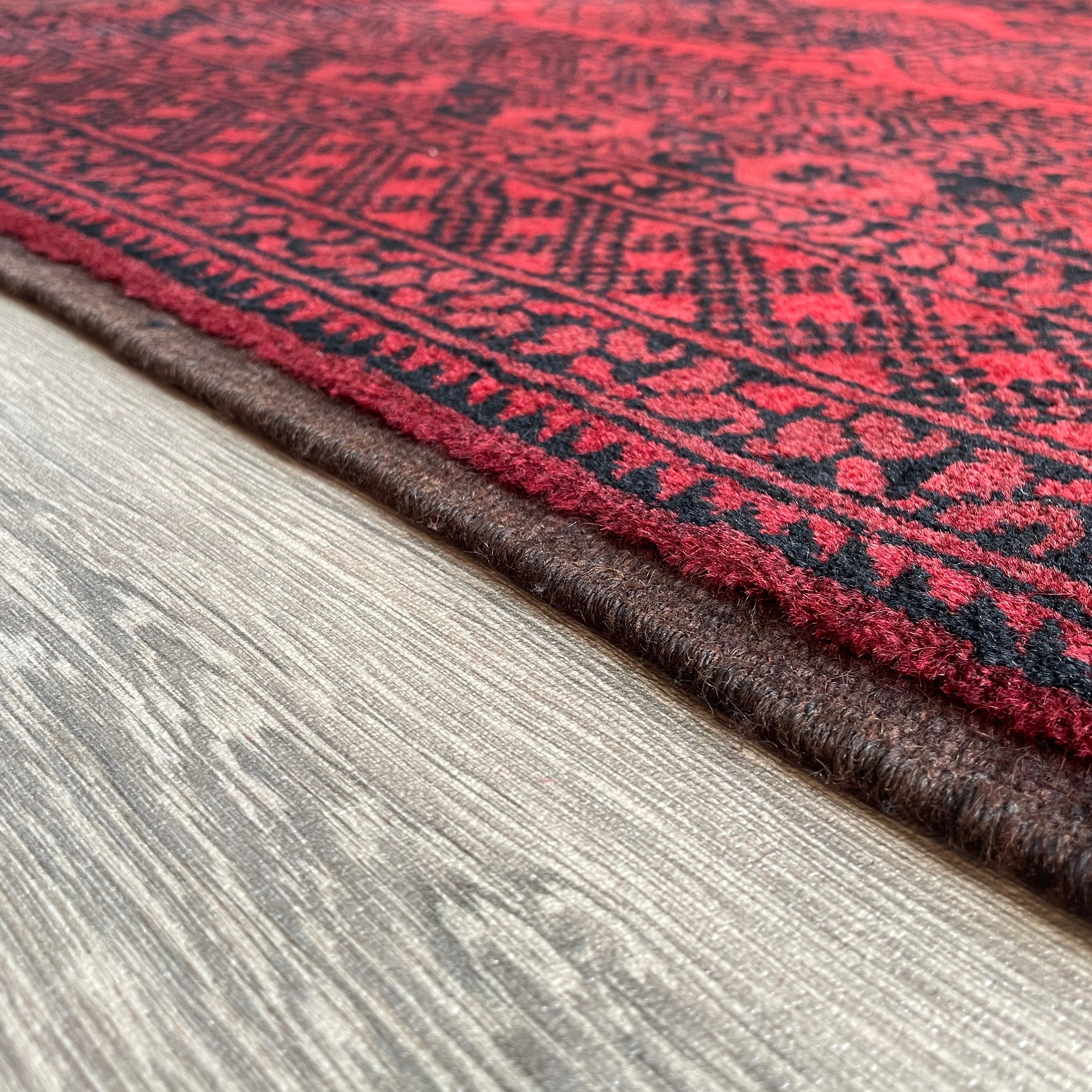 Old Afghan Aqcha Rug c. 1970
