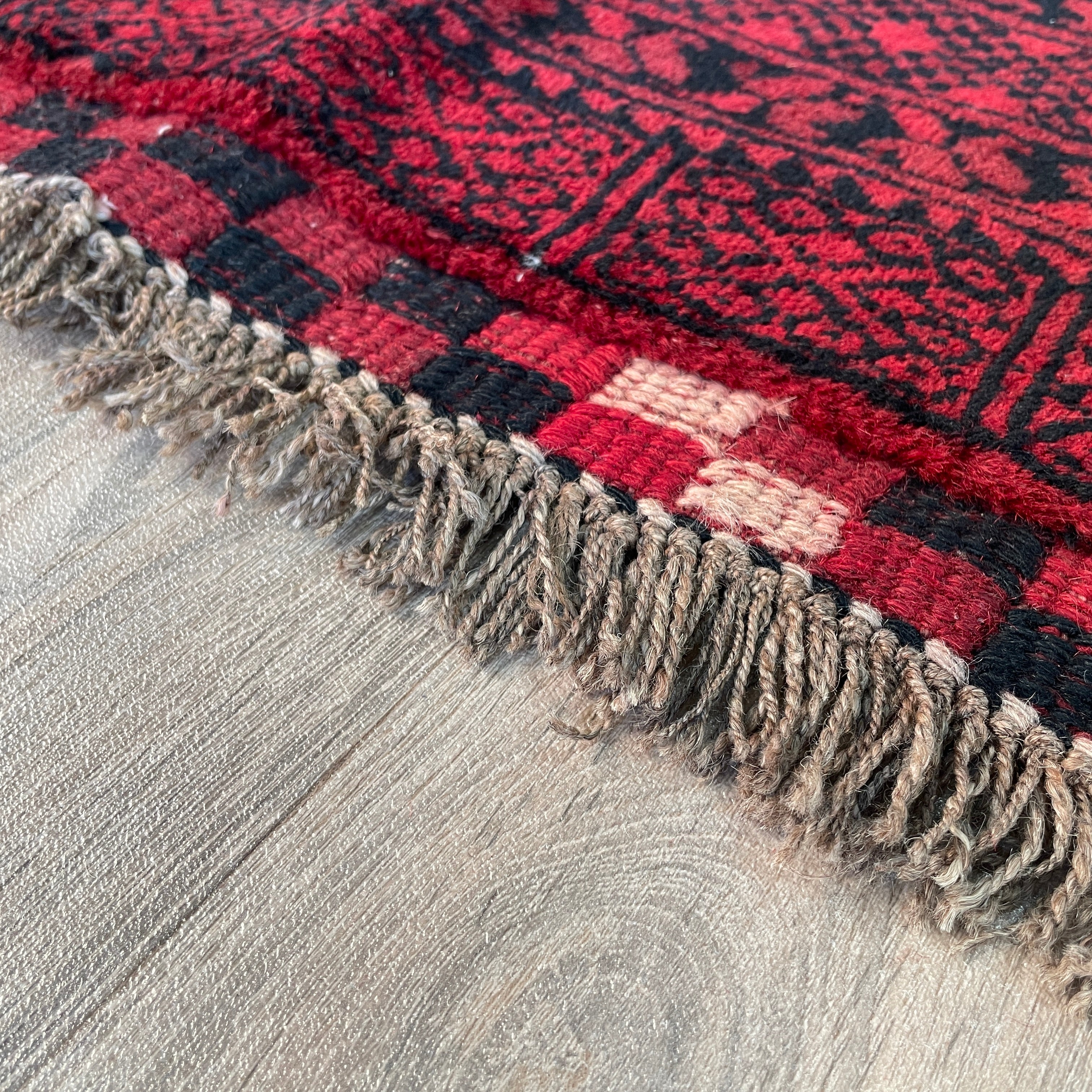 Old Afghan Aqcha Rug c. 1970