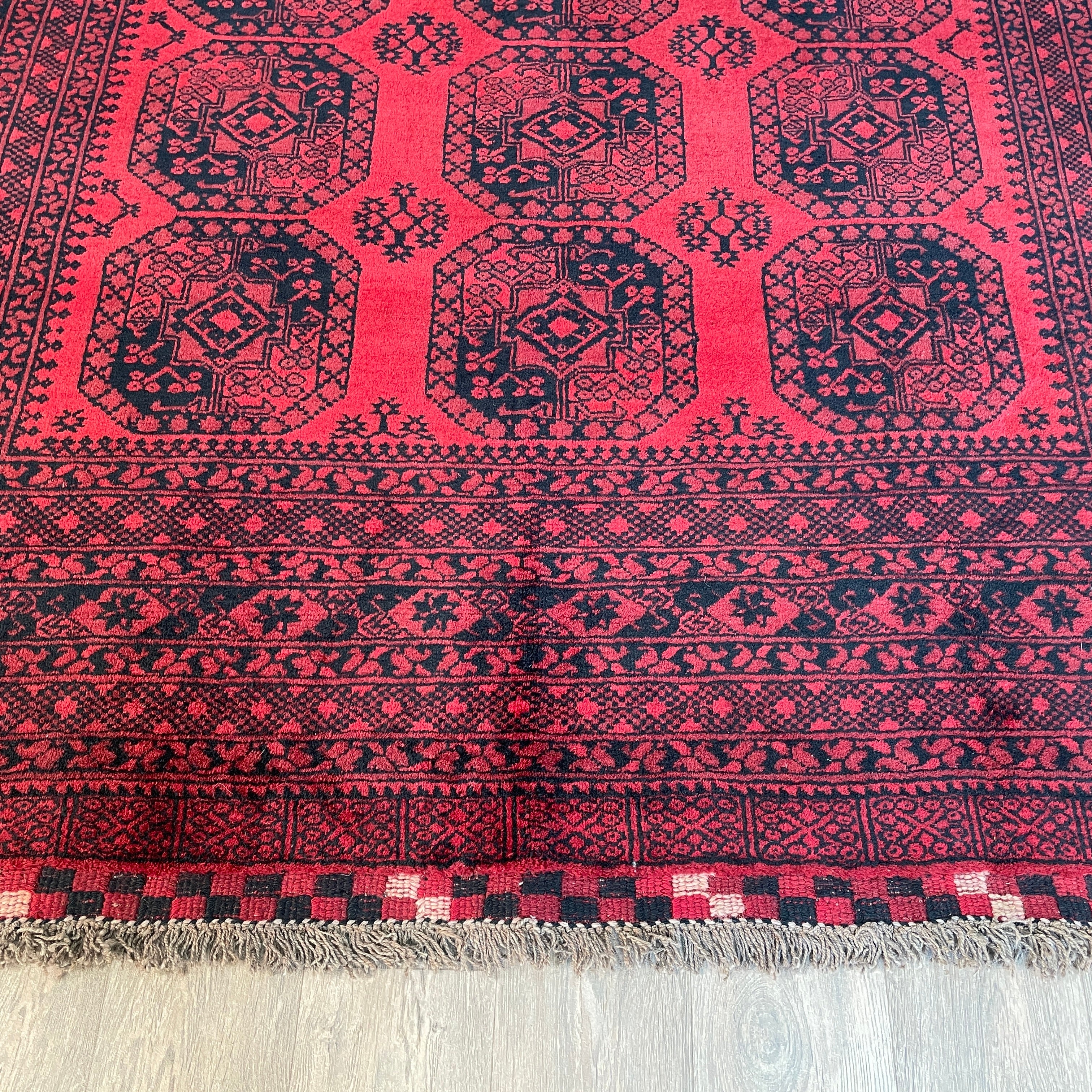 Old Afghan Aqcha Rug c. 1970