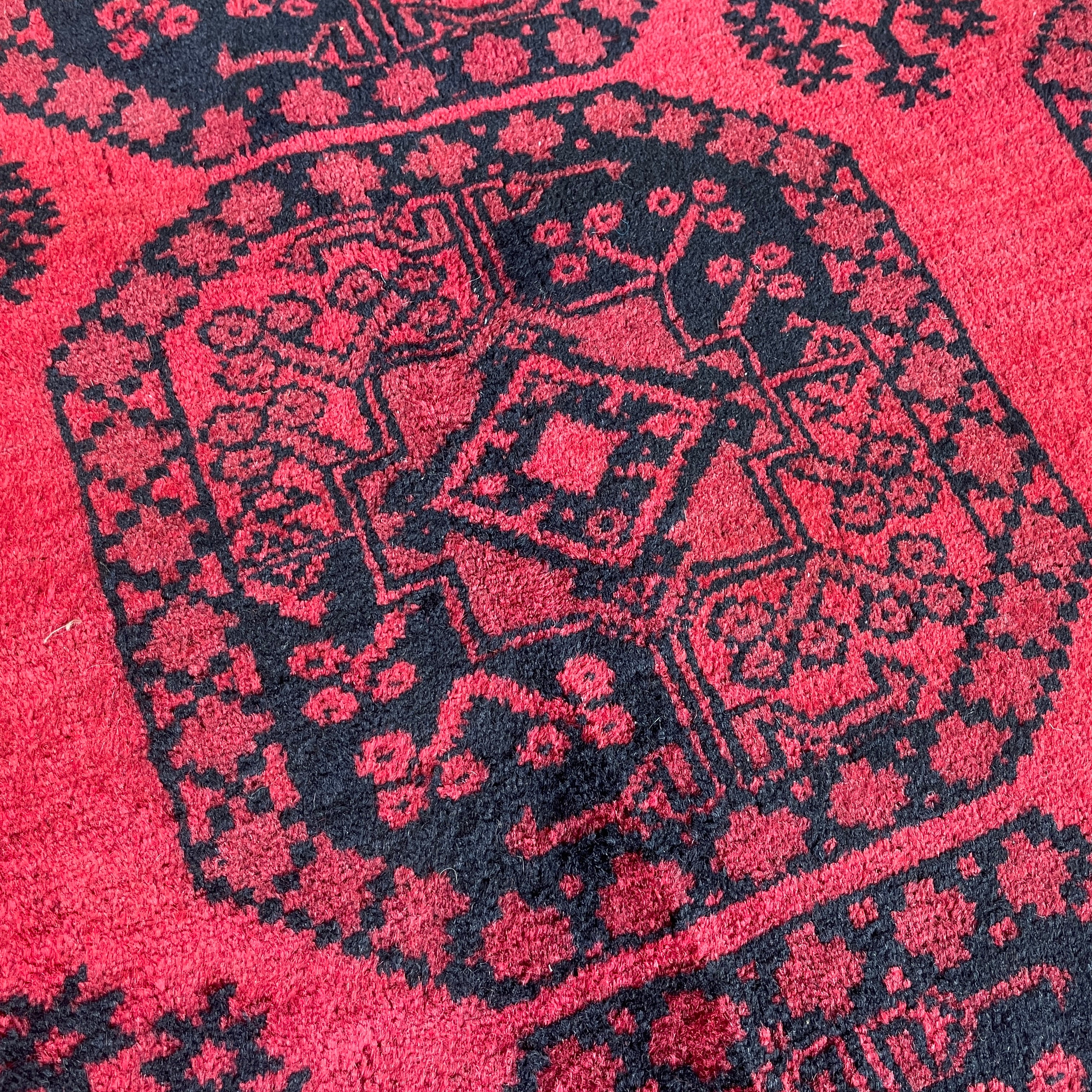 Old Afghan Aqcha Rug c. 1970