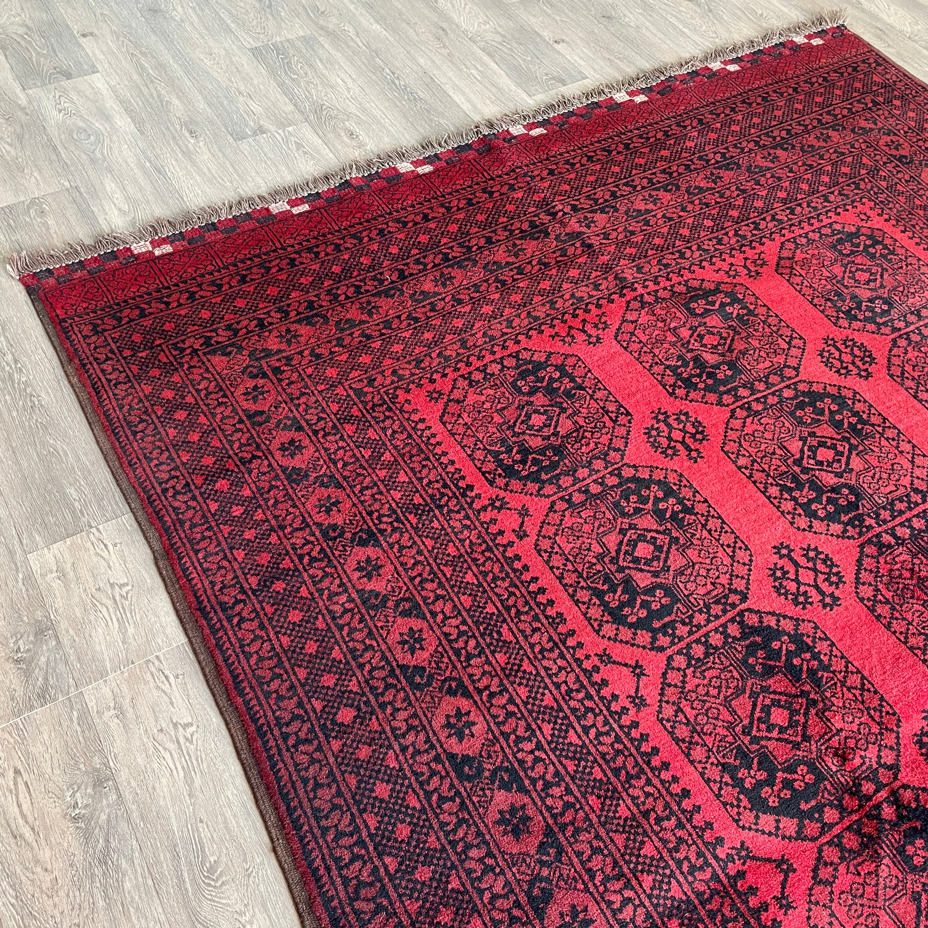 Old Afghan Aqcha Rug c. 1970