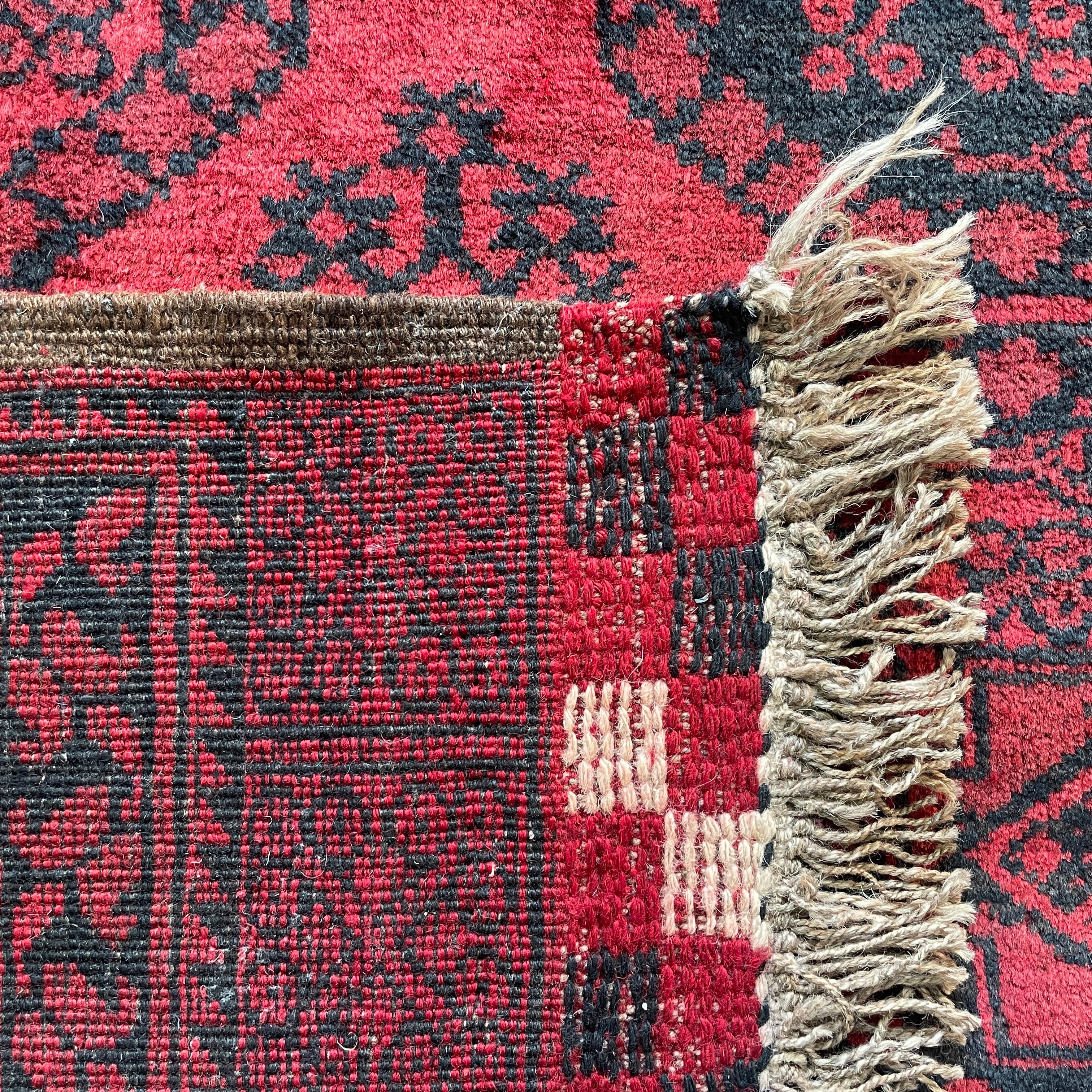 Old Afghan Aqcha Rug c. 1970