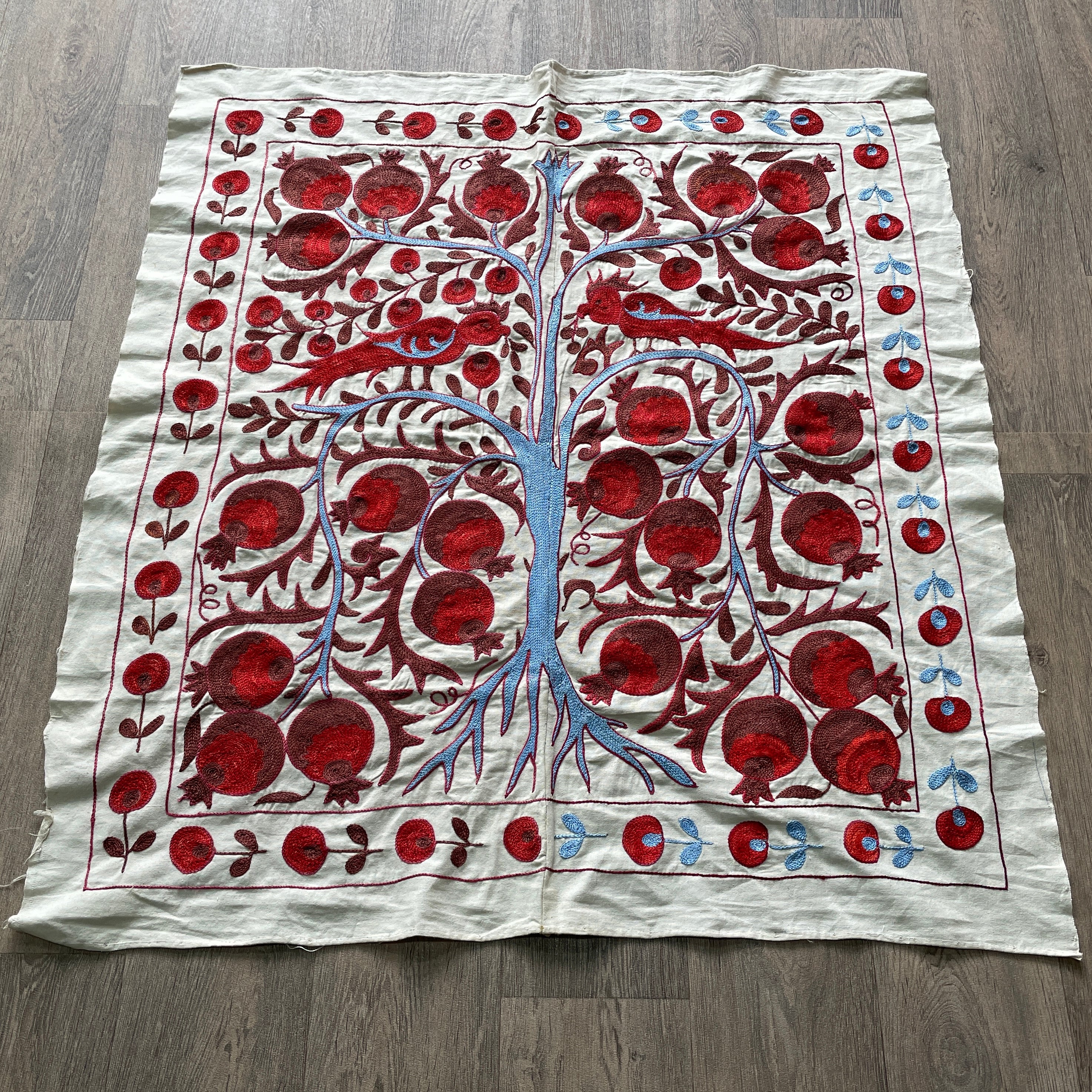 Uzbek Suzani Table Throw