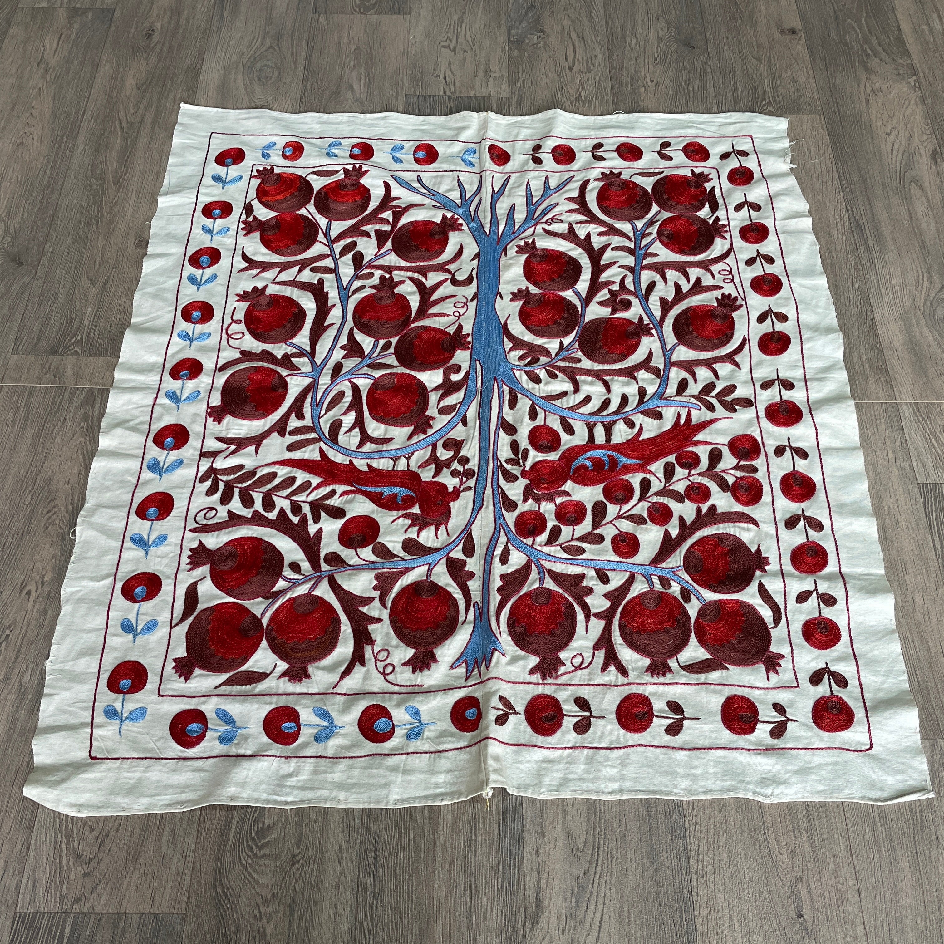 Uzbek Suzani Table Throw