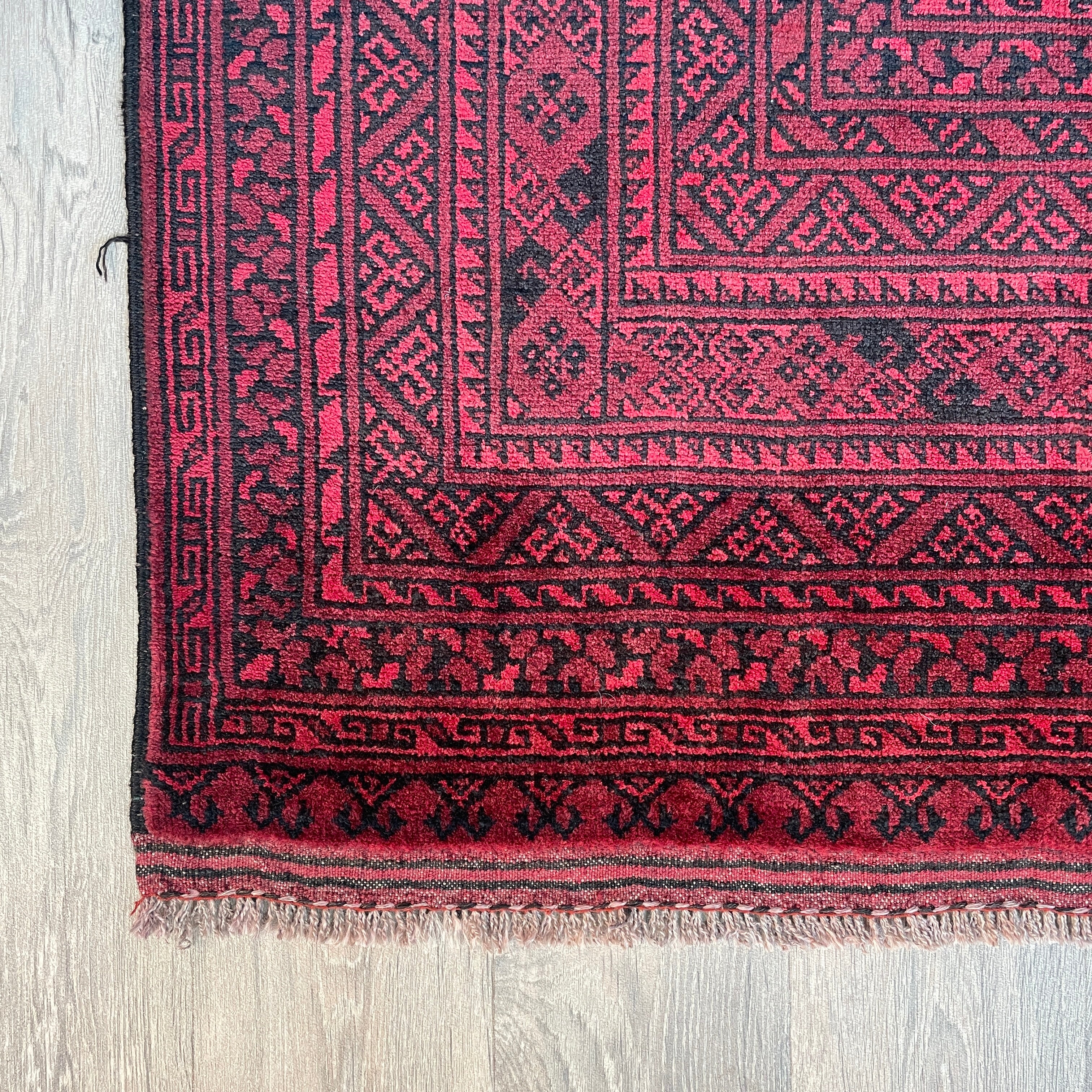 Old Afghan Aqcha Rug c. 1970