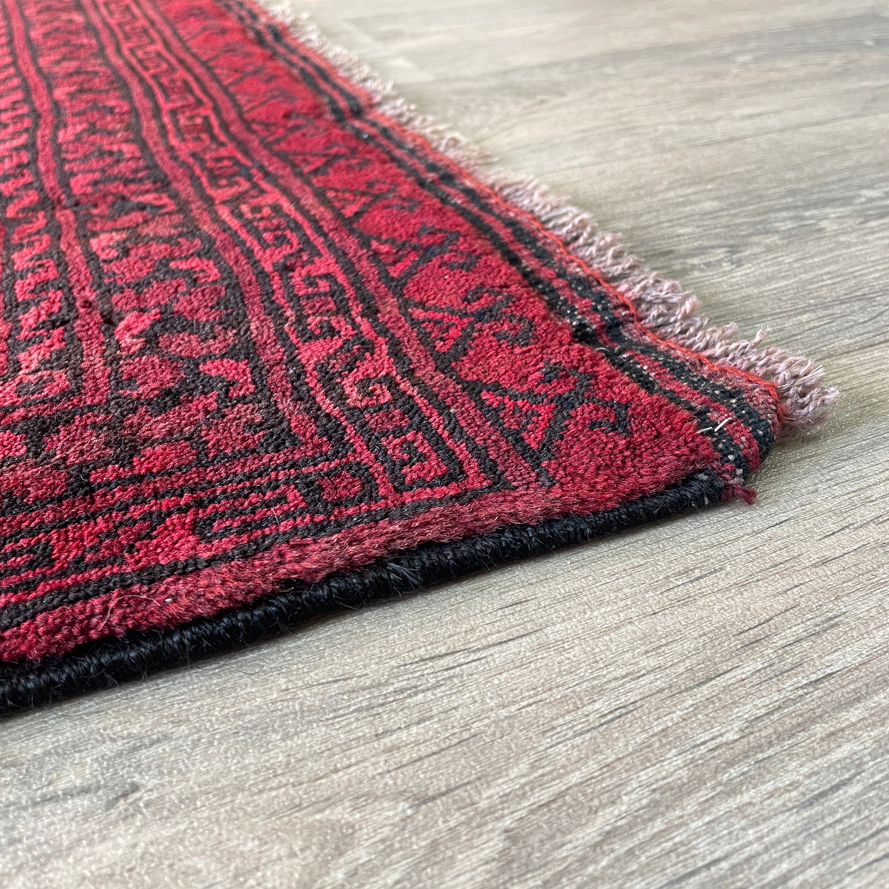 Old Afghan Aqcha Rug c. 1970