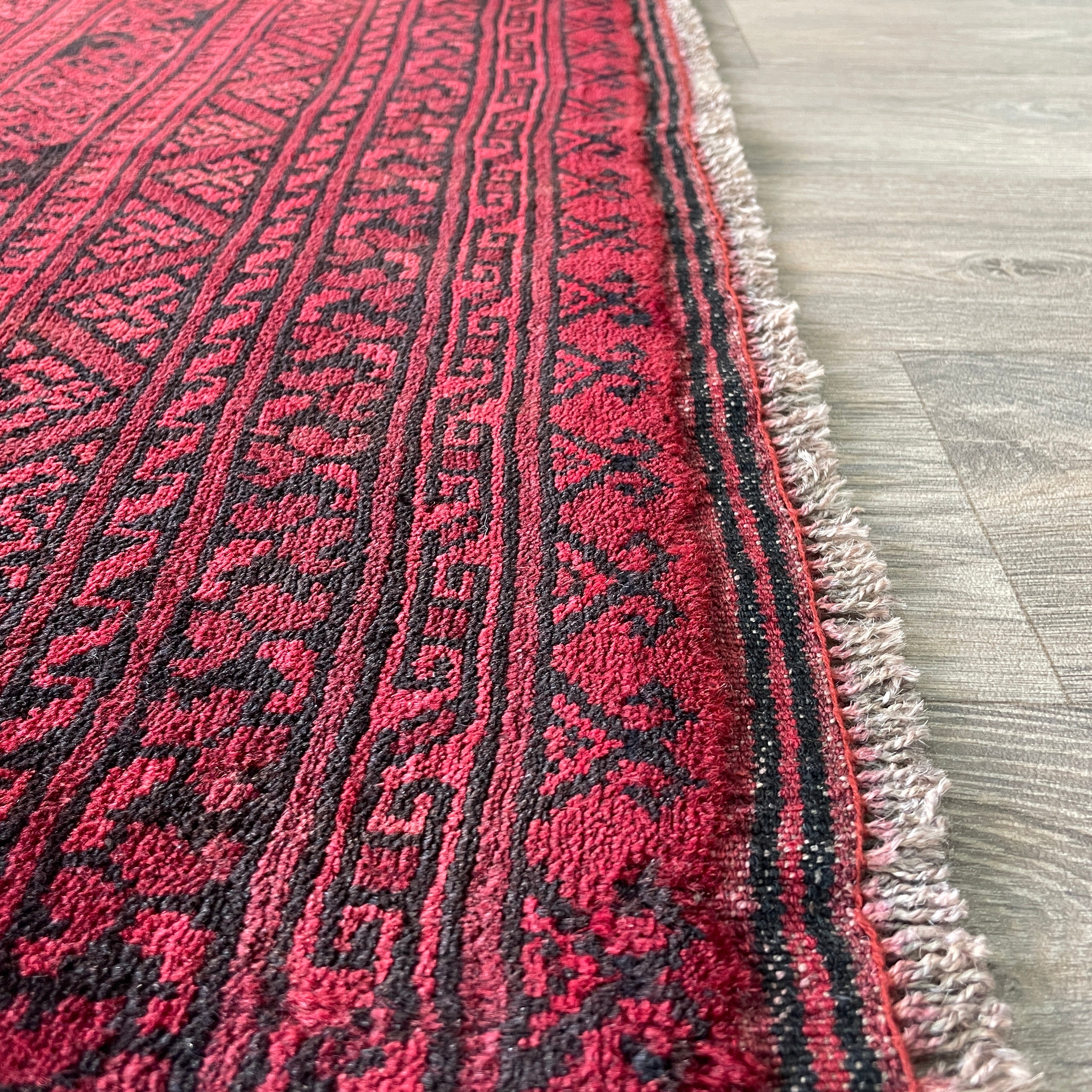 Old Afghan Aqcha Rug c. 1970