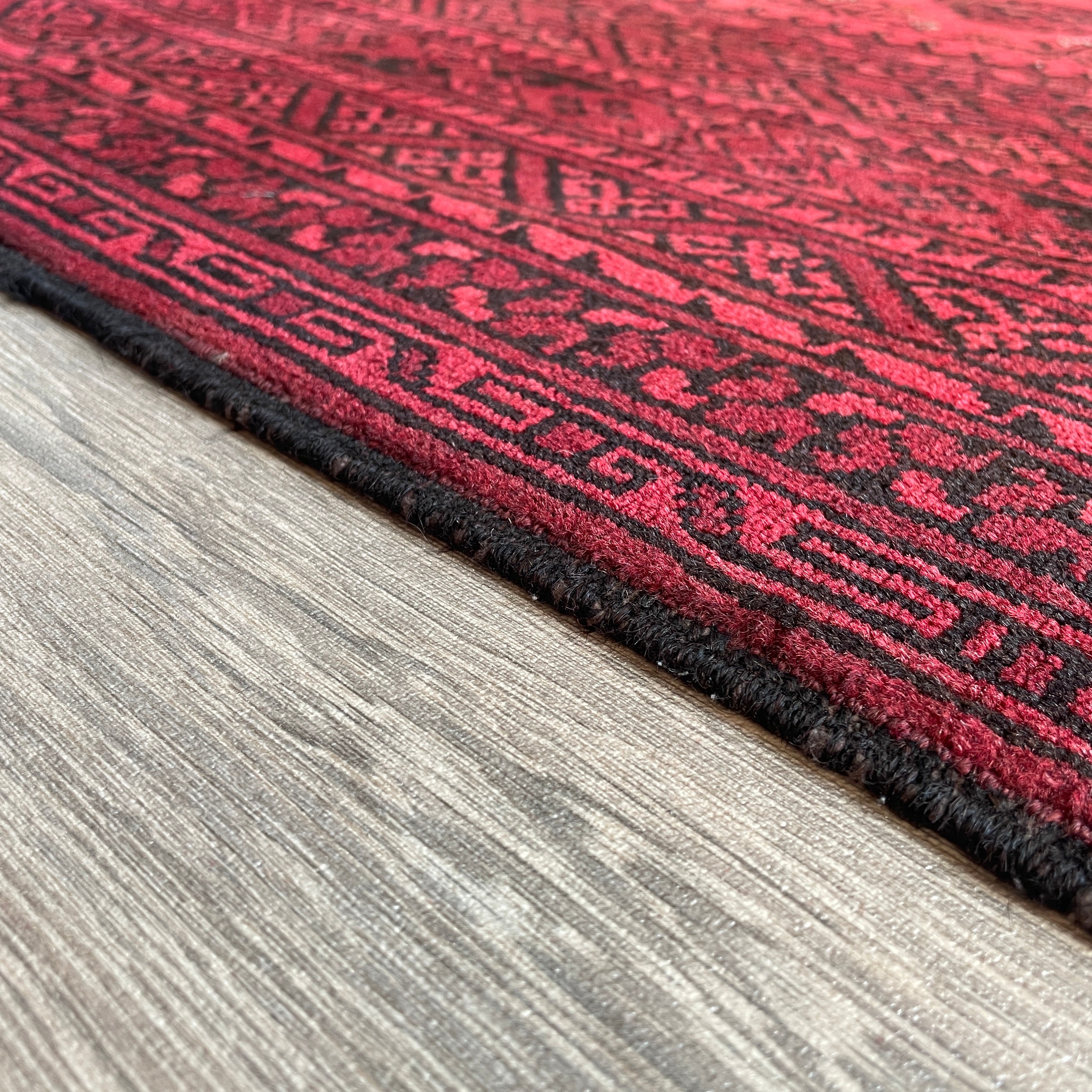 Old Afghan Aqcha Rug c. 1970