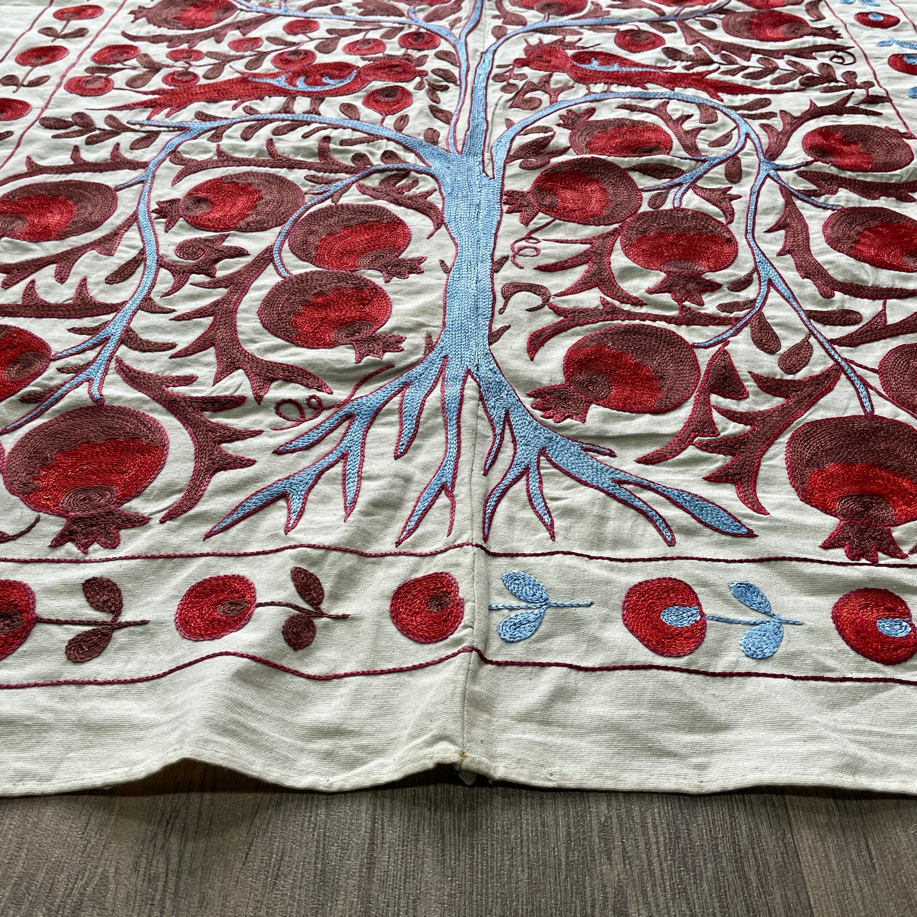 Uzbek Suzani Table Throw